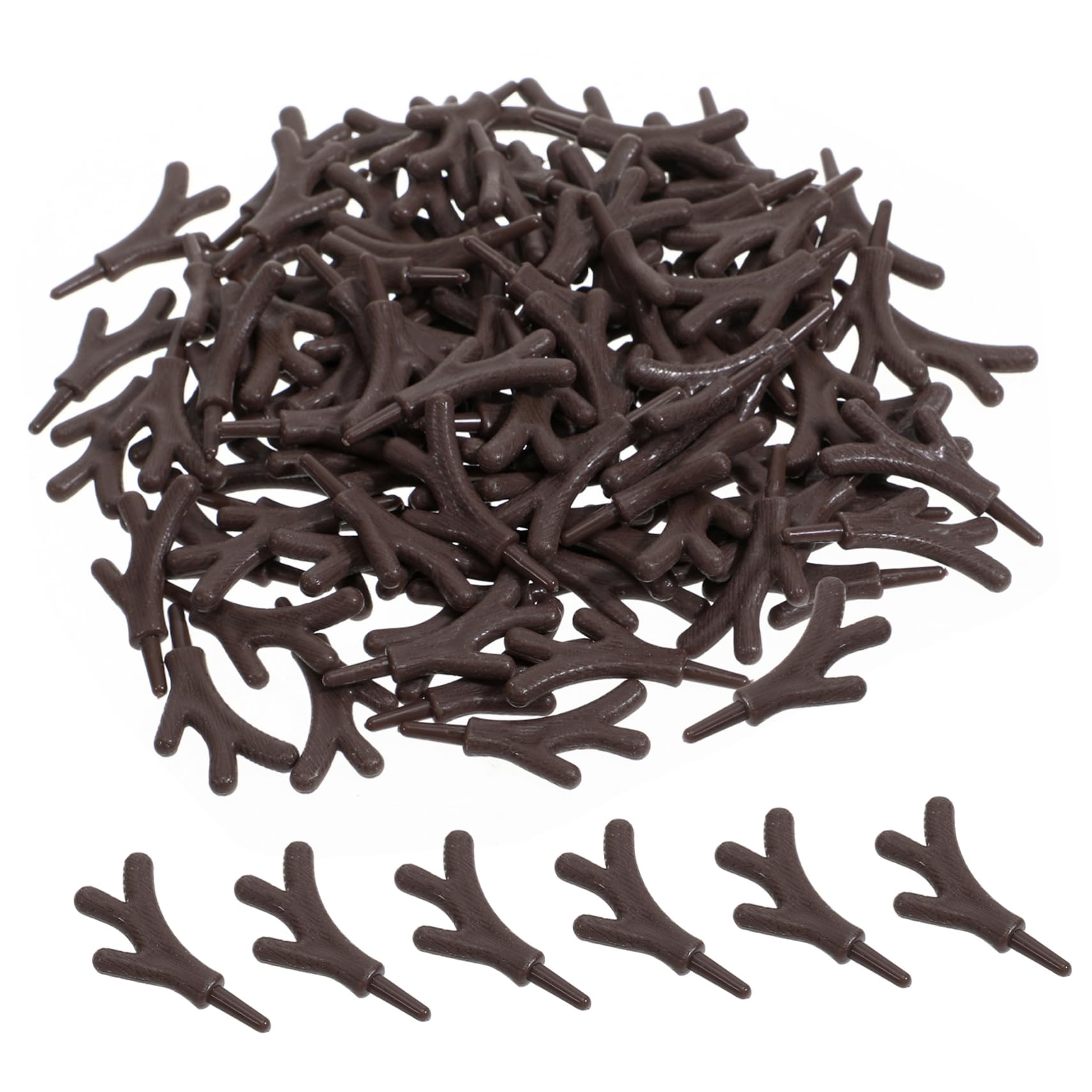 TEHAUX Lot de 2 Décorations de Noël « Joyeux Noël » Accessoires Décoratifs Branches de Café Blanches Bois de Cerf Décorations de Noël Artisanales 100 Pièces