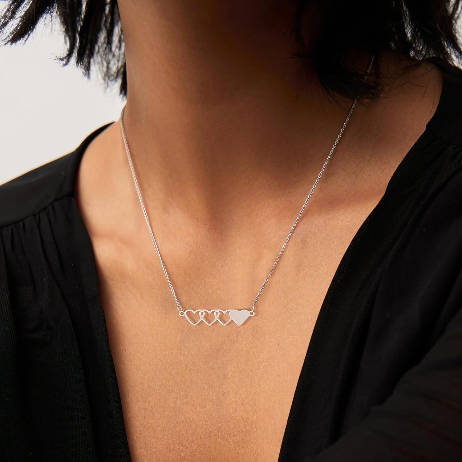 Frodete Gifts for Best Friend Necklace Friendship Necklace for 2/3/4/5 Matching Heart BFF Necklaces Christmas Friendship Gifts for BFF Sisters Bestie Stocking Stuffers - Image 2