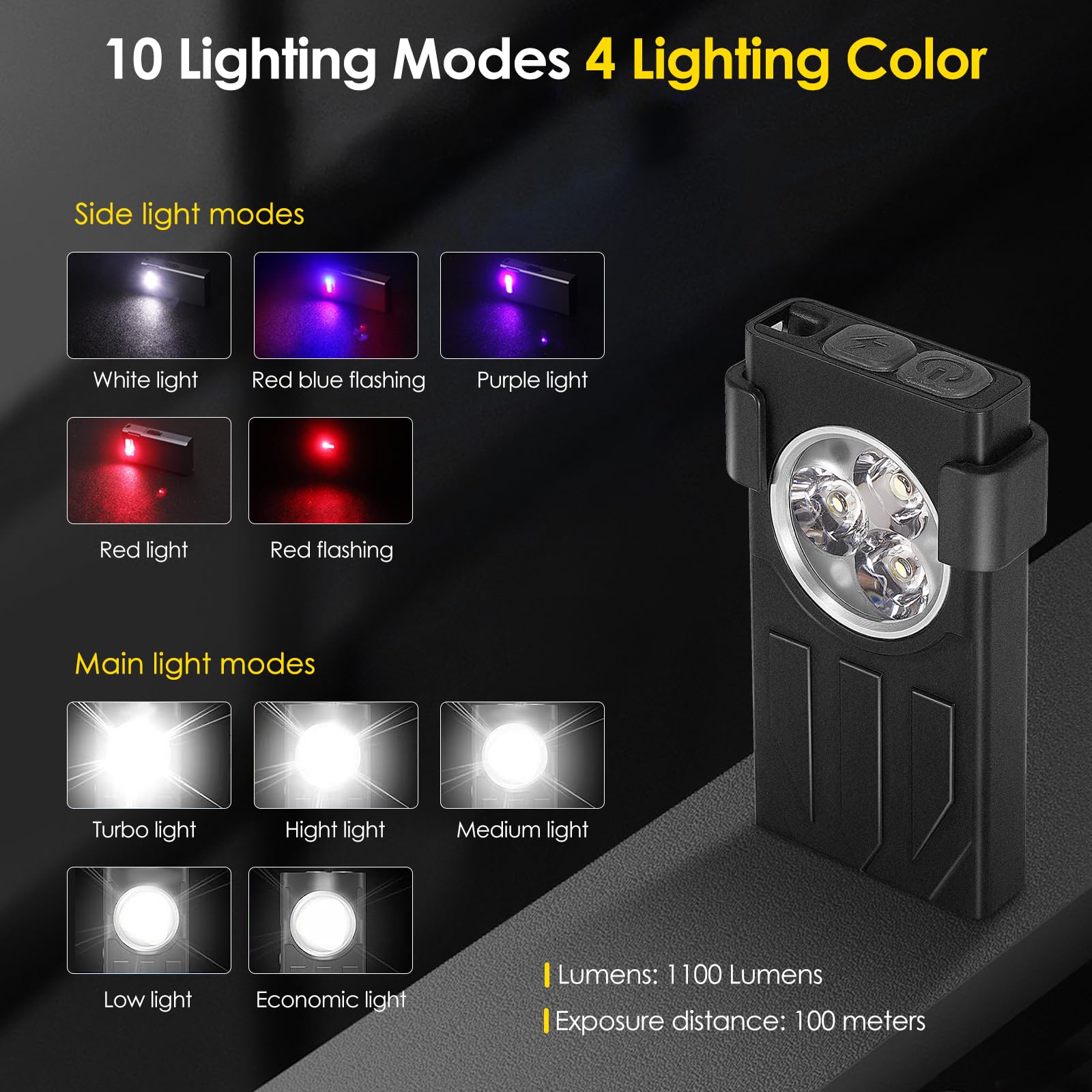 Lanterne De Camping 3-en-1 - Lampe De Poche LED Effet Flamme