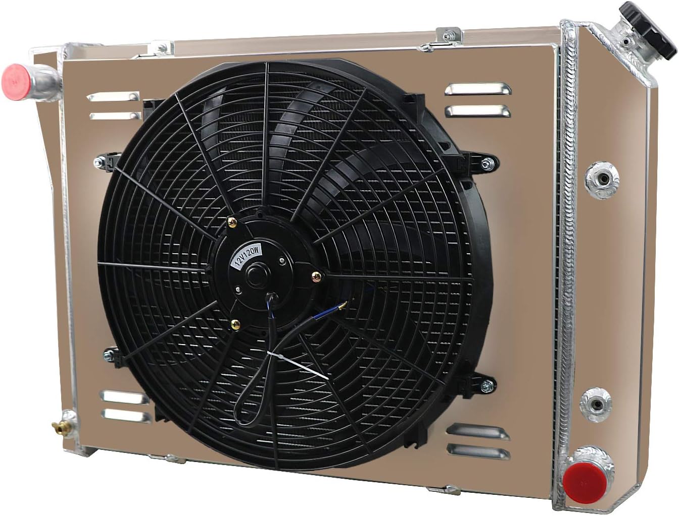 Cooling Radiator Fan kit for 1968-1974 Chevy Nova/ 68-71 Chevelle/ 80-88 Monte Carlo SBC 3.8L-4.3L, 21'' W Core