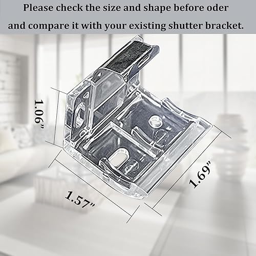 Miniatura 2 de Soportes de cortina inalámbricos para ventana con clip de metal, soporte de montaje inalámbrico para cortinas plisadas de 1 pulgada de PVC,