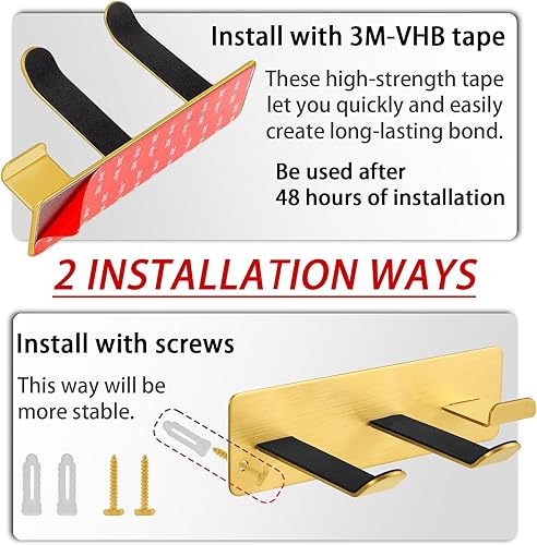 Miniatura 3 de Soporte de pared para secador de pelo, colgador universal para secador de pelo para bañodormitoriobarbería, organizador de acero inoxidable 304 con