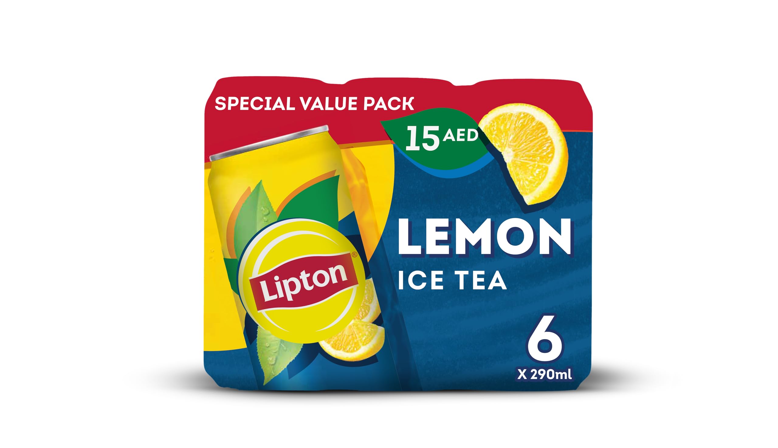 Lipton Lemon Ice Tea, Non-Carbonated Refreshing Drink, 290mlx6