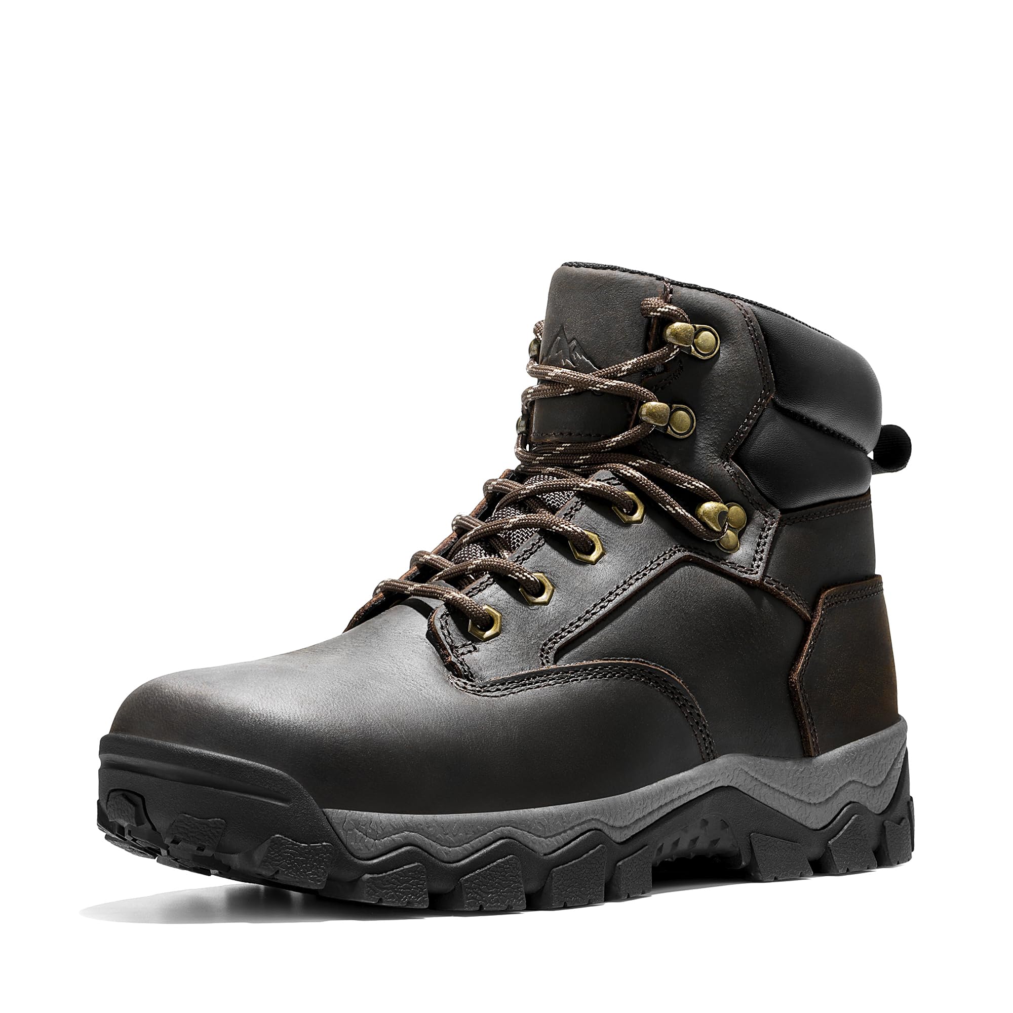 NORTIV 8 Men's Hiking Boots Waterproof Soft Toe Work Boots Leather Work Boots
