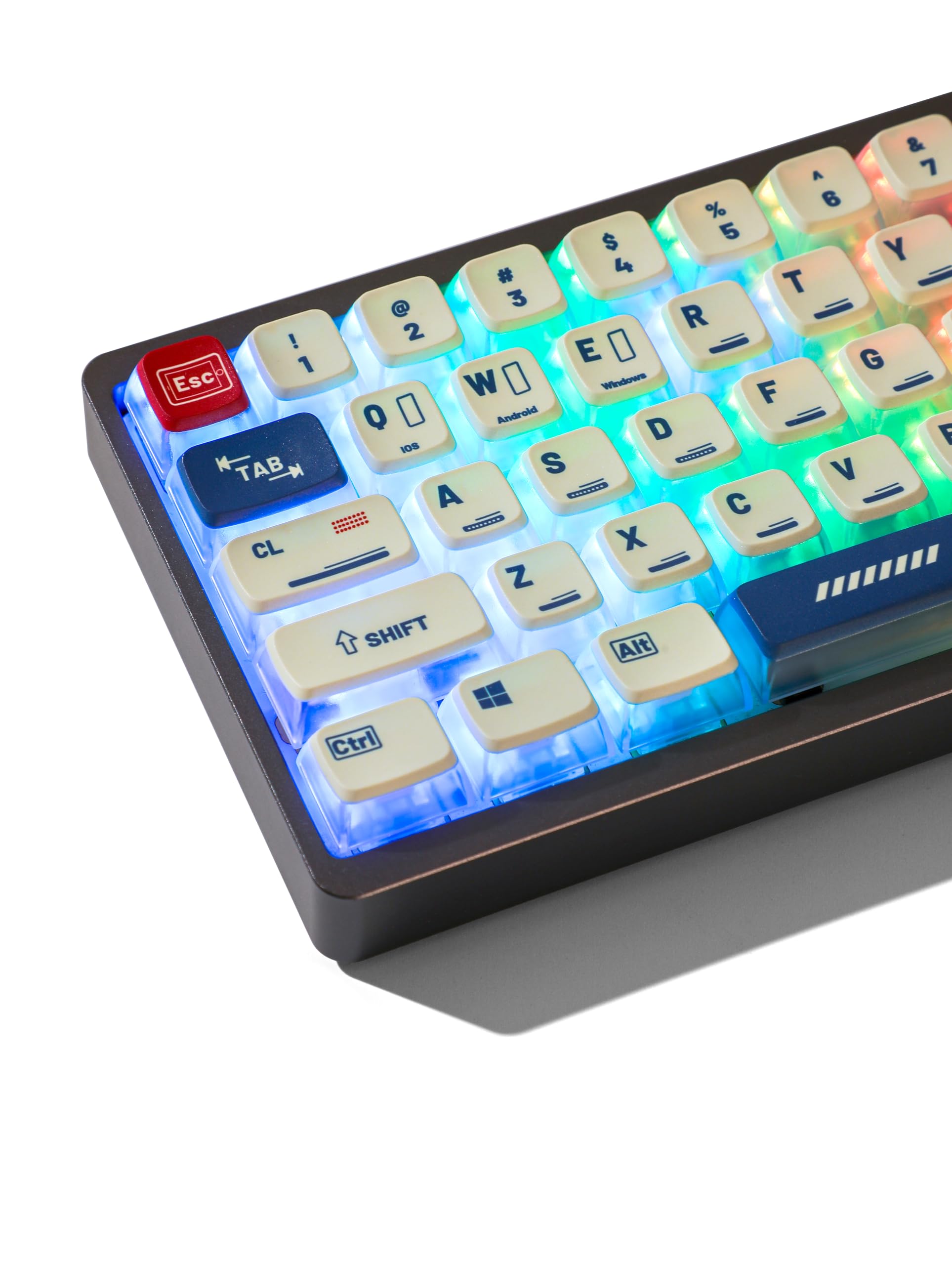 XDK Pudding Keycaps Set – 116 Custom PBT Keycaps, ASA Profil, Shine-through Für RGB Beleuchtung