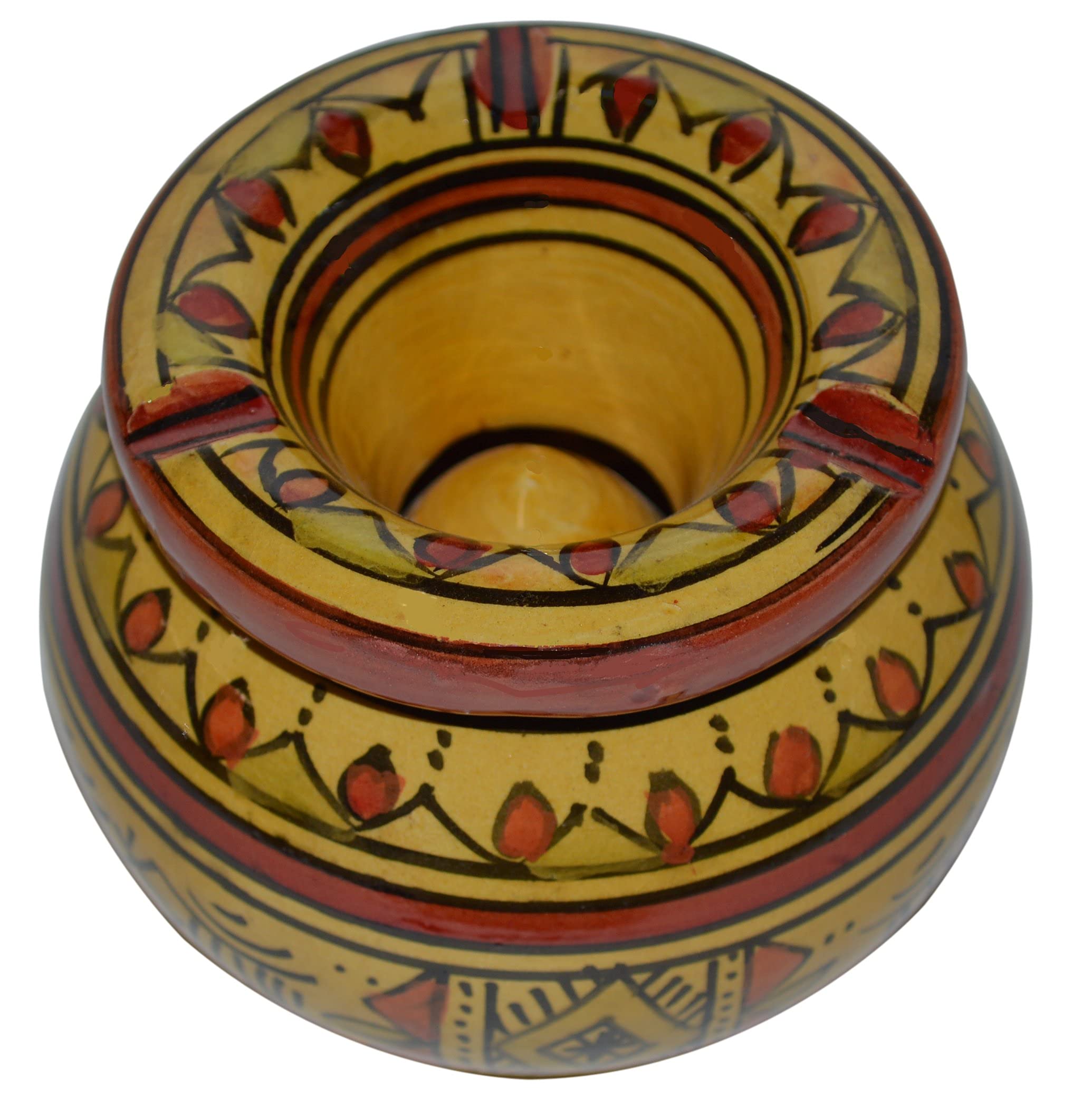 Ceramic Ashtrays Hand Made Moroccan smokeless Ceramic Vivid Colors Small