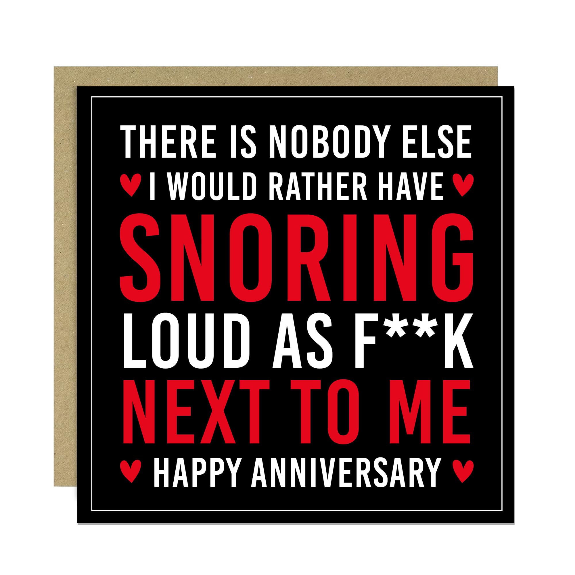 RED OCEAN Funny Anniversary Card, Rude Card For Husband Boyfriend Wife Girflriend, Anniversary Card For Him Her, With Kraft Envelope, Joke Card