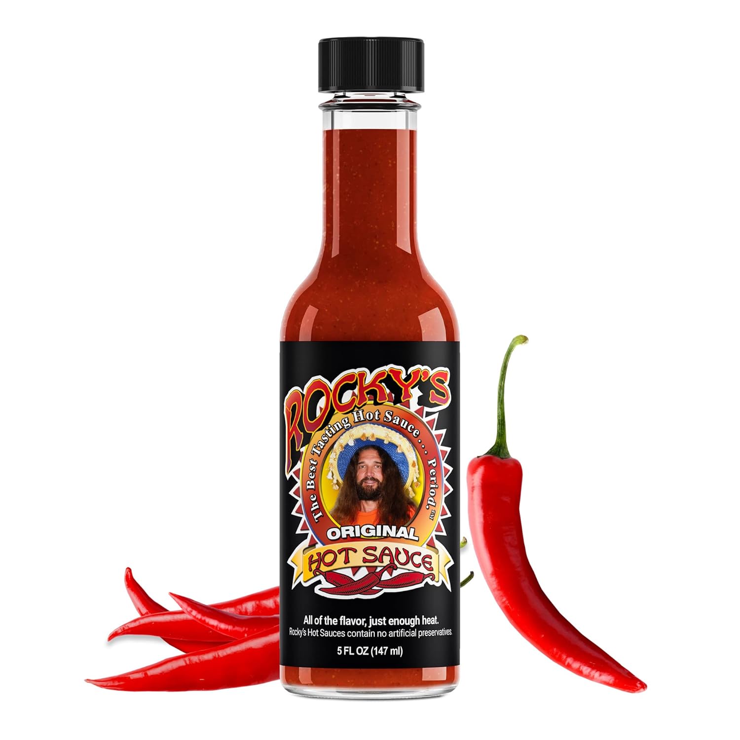 Rocky's Hot Sauce - Variety Pack - 6 Bottles - Gourmet Red Chili Sauce with Perfectly Balanced Heat