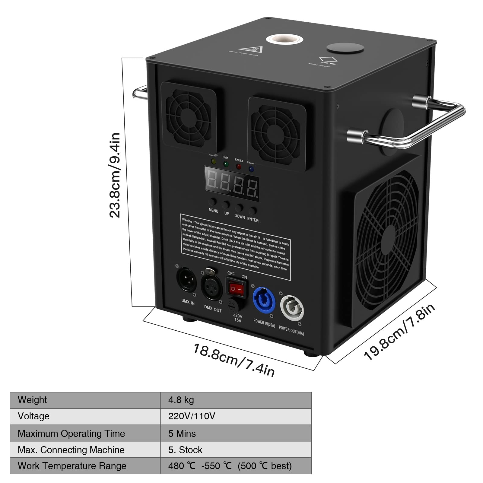 Erreyht Macchine pirotecniche 700W D-MX Scintilla fredda z pilotem