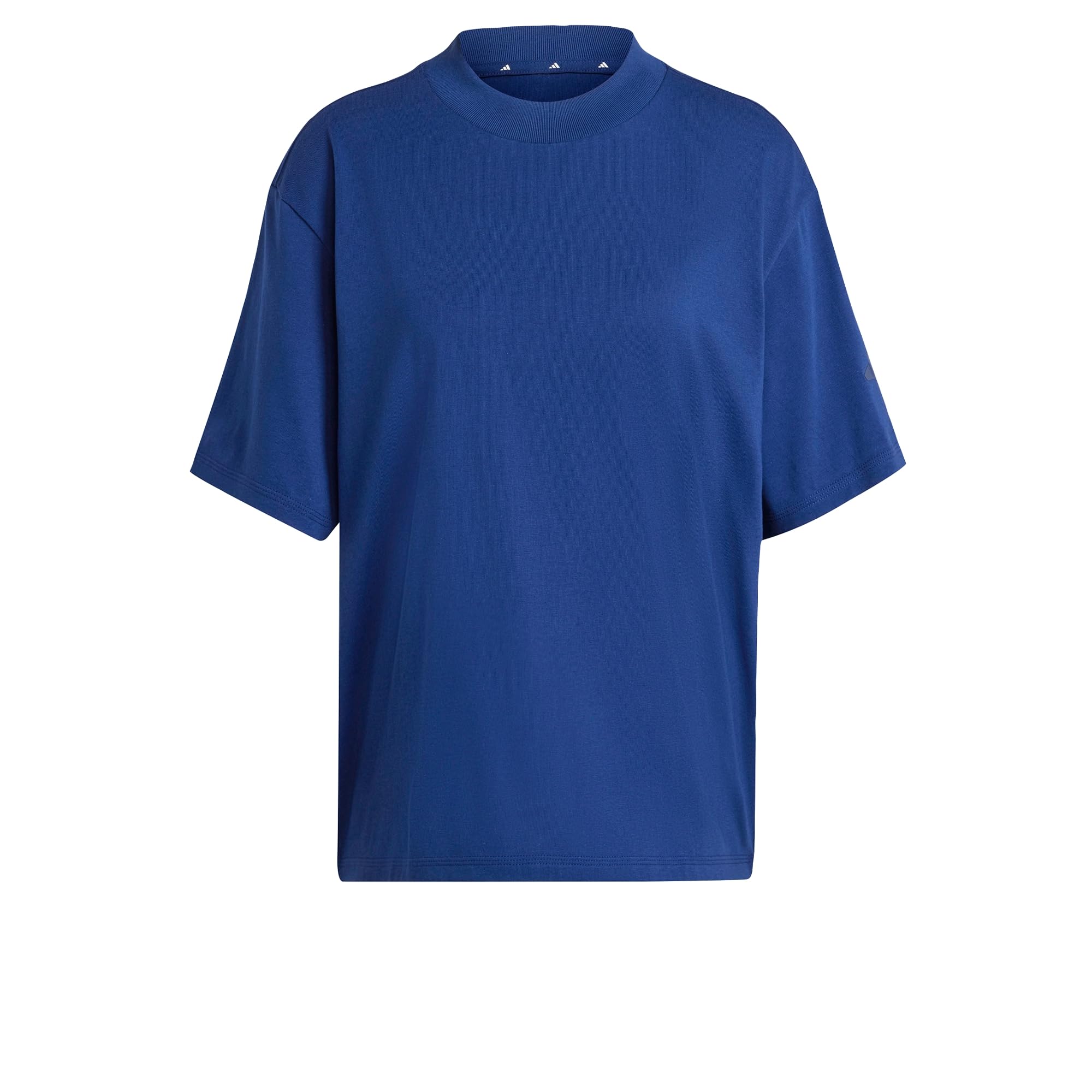 adidas Women's Essentials Contemporary Logo Boyfriend T-Shirt, Dark Blue, XXS