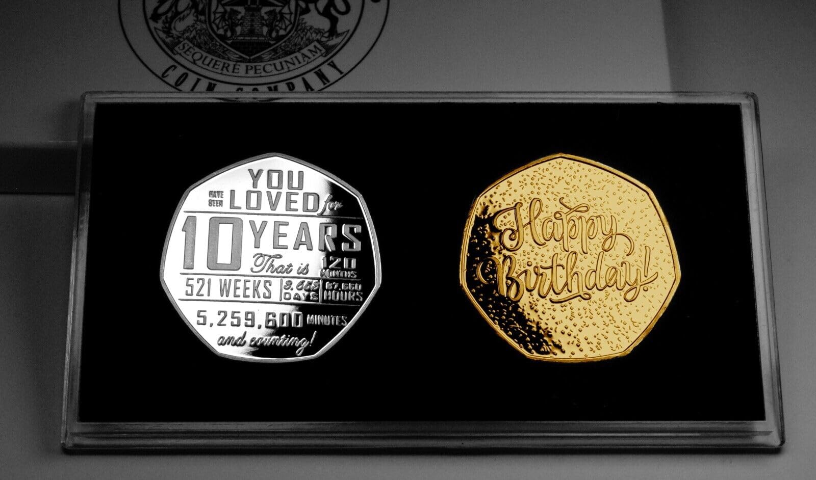 The Commemorative Coin Company Pair of 10th Birthday Commemorative Coins in Gift/Presentation Case. 10 Years Old Son/Daughter/Grandson/Granddaughter