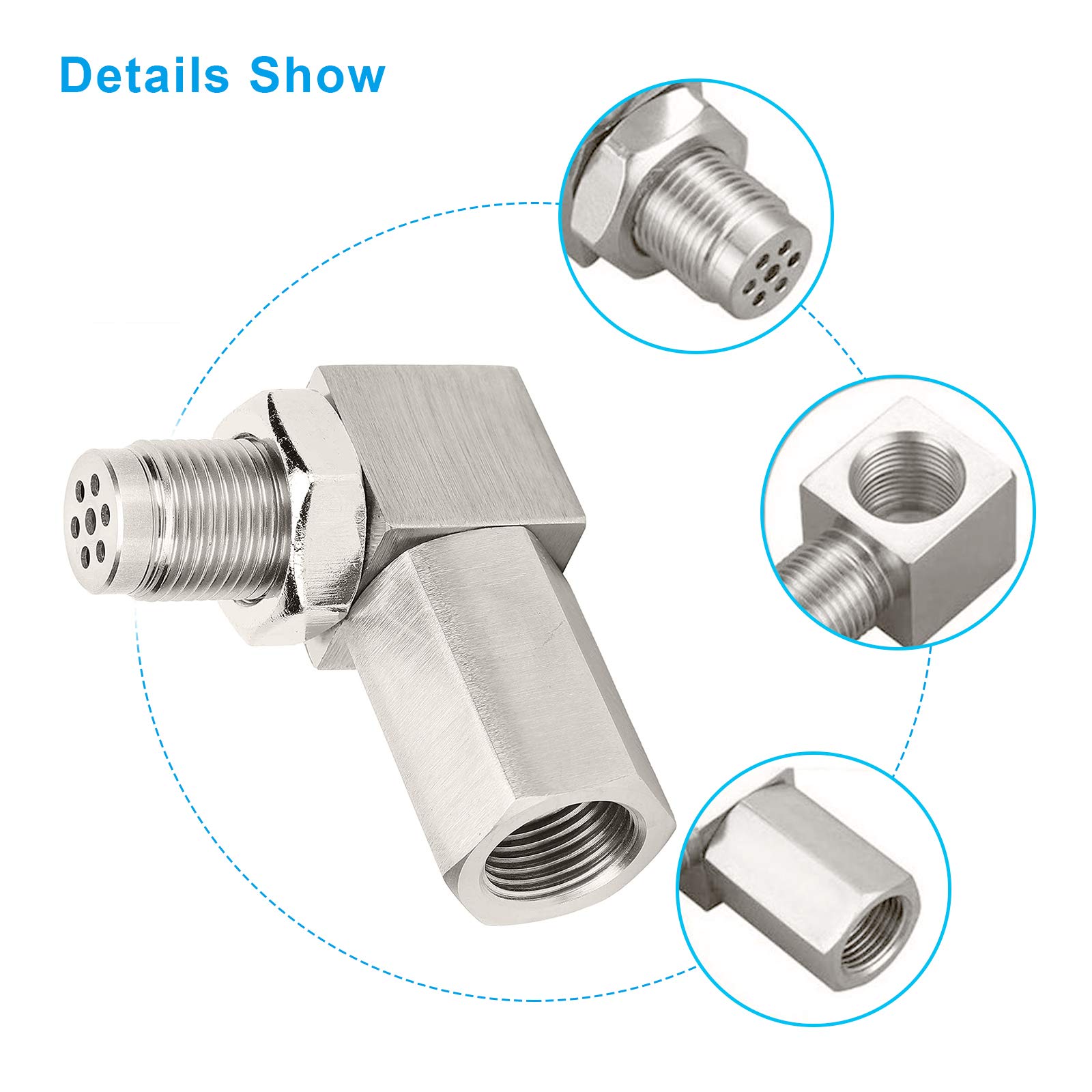 Adattatore Sensore Ossigeno 90 Gradi - M18x1,5mm Per Sistemi Di Scarico Auto - Foto 8