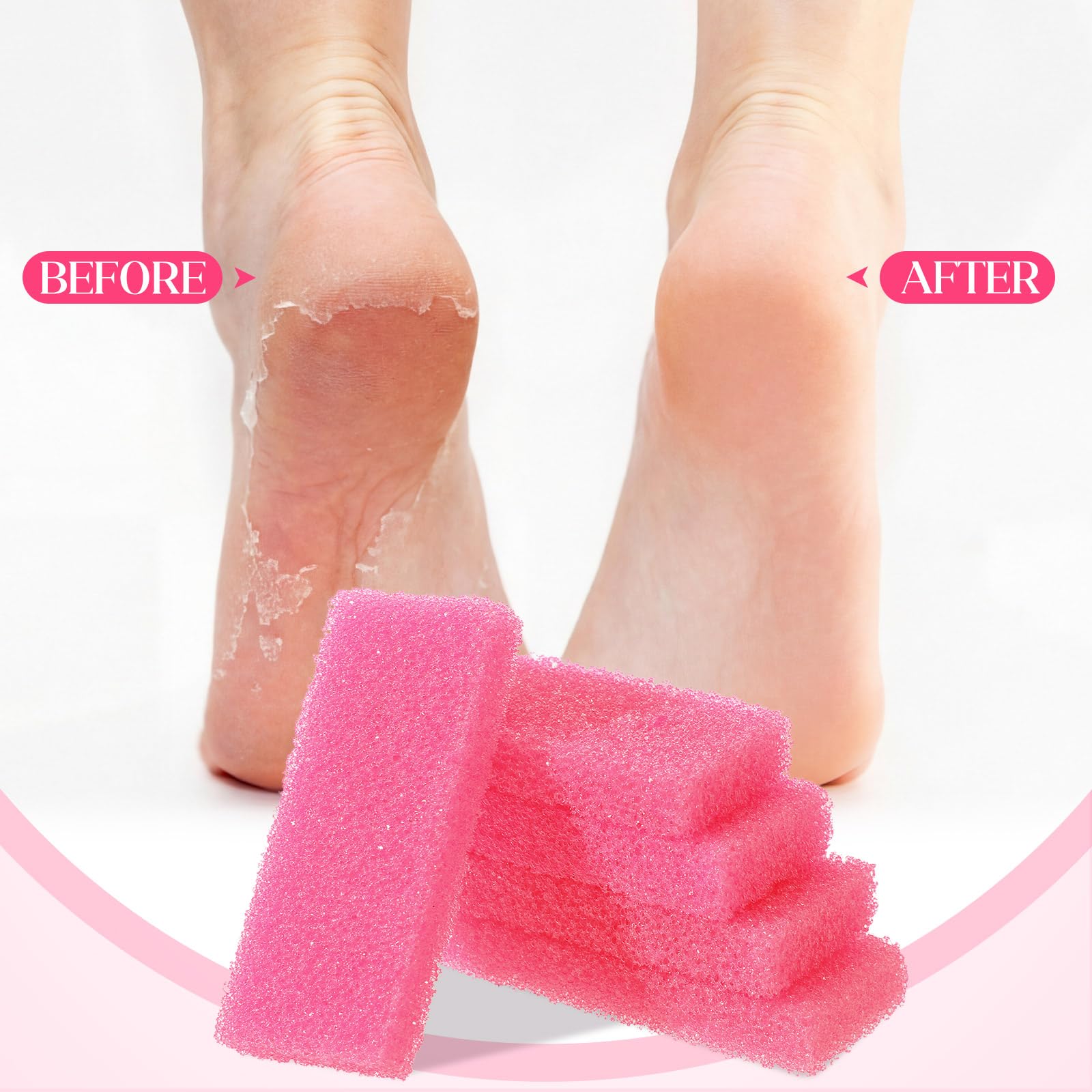 Batiyeer 600 piezas de piedra pómez a granel para depurador de pies, piel muerta, piedra pómez desechable para pedicura de pies, limpiador de ducha de pies, para talón, cutícula, callo, baño y spa