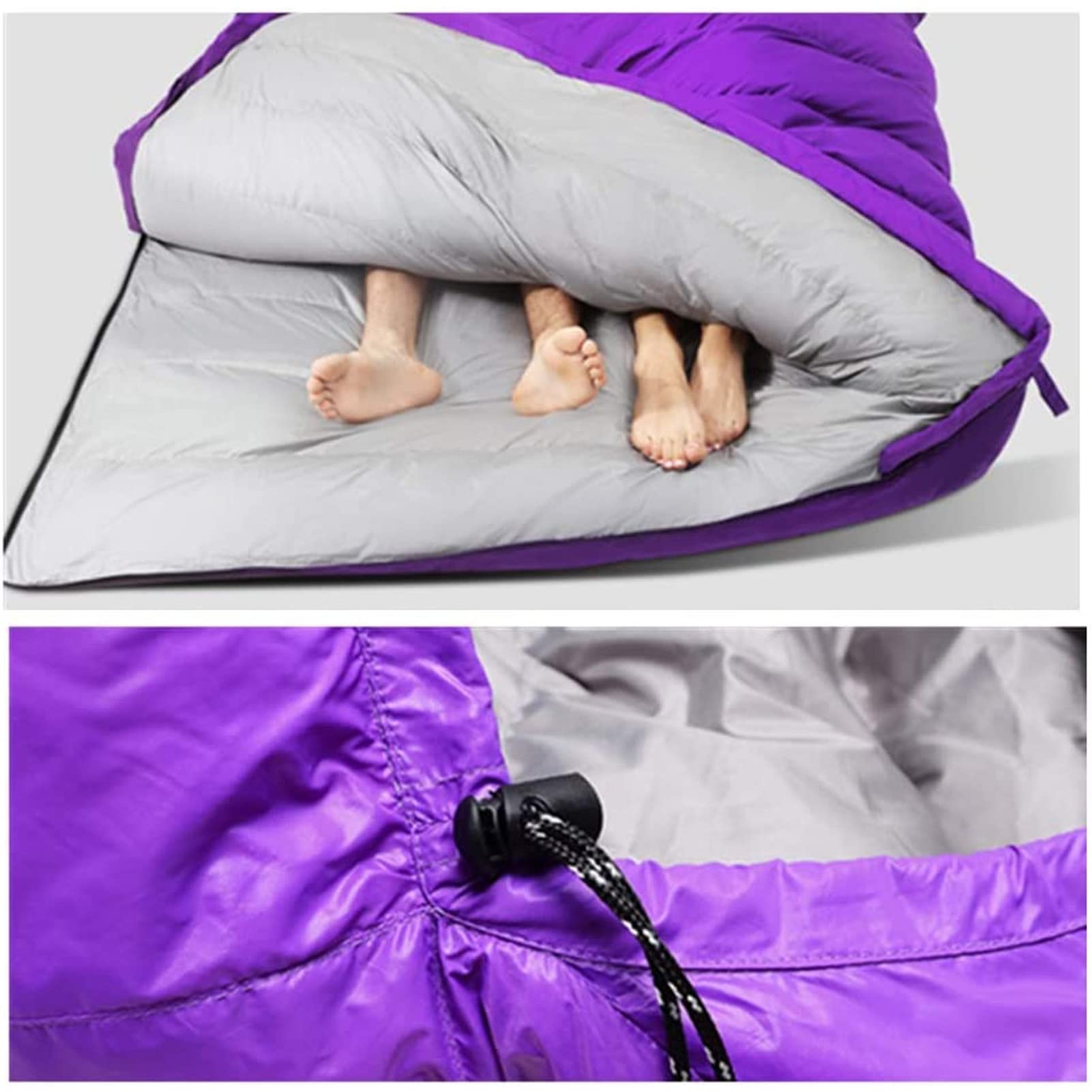 Saco De Dormir Doble De Plumón Para Adultos, Mochila, Ligero, Impermeable, Fácil De Almacenar Y Transportar, Ideal Para Acampar Al Aire Libre, Mochilero
