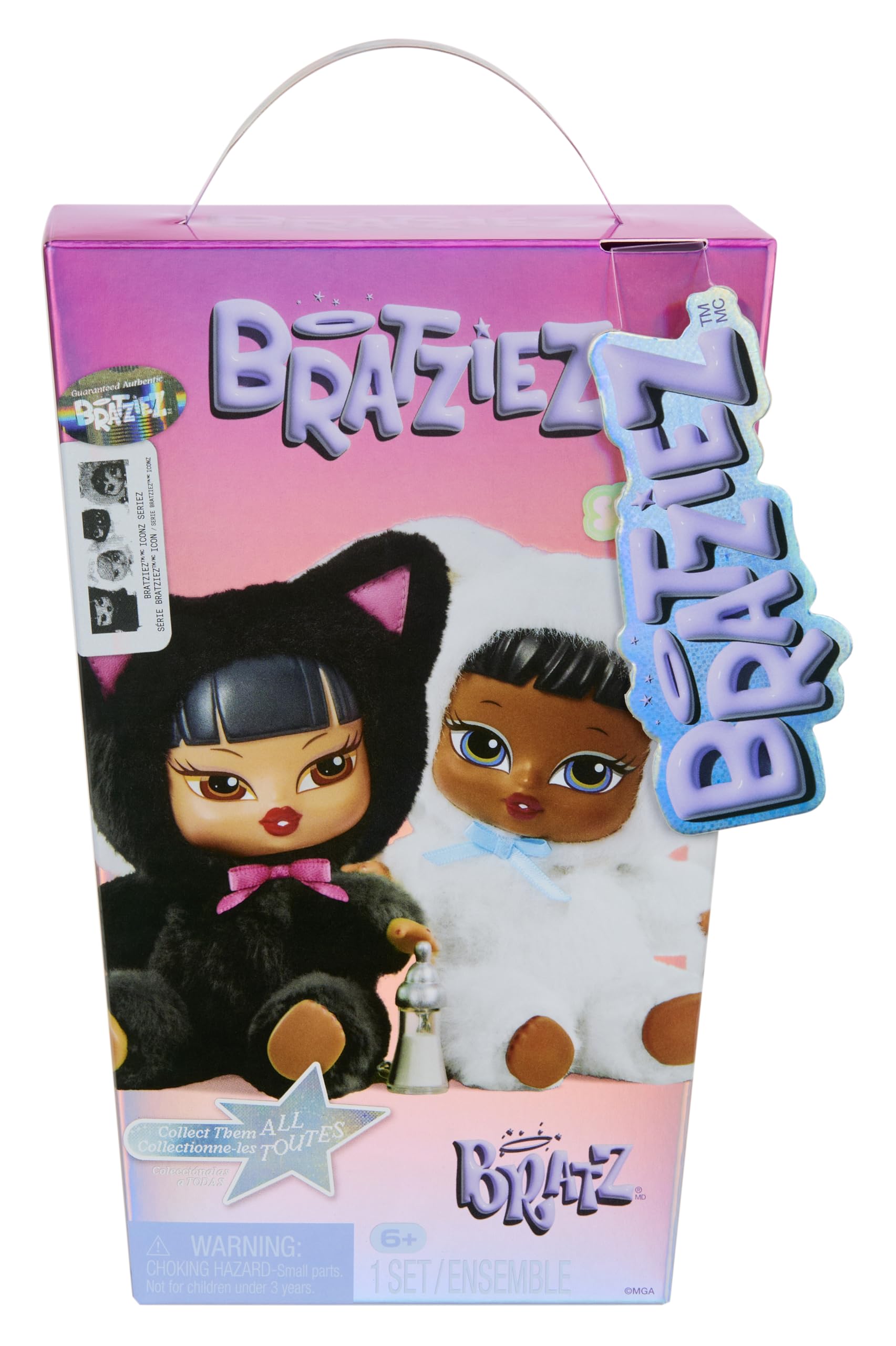 Bratz Bratziez Iconz Series Plush Blind Box - Includes 1 Surprise Figure, Comes with Charm Clip and Accessory, Collectible Characters, Suitable for Children Ages 6+