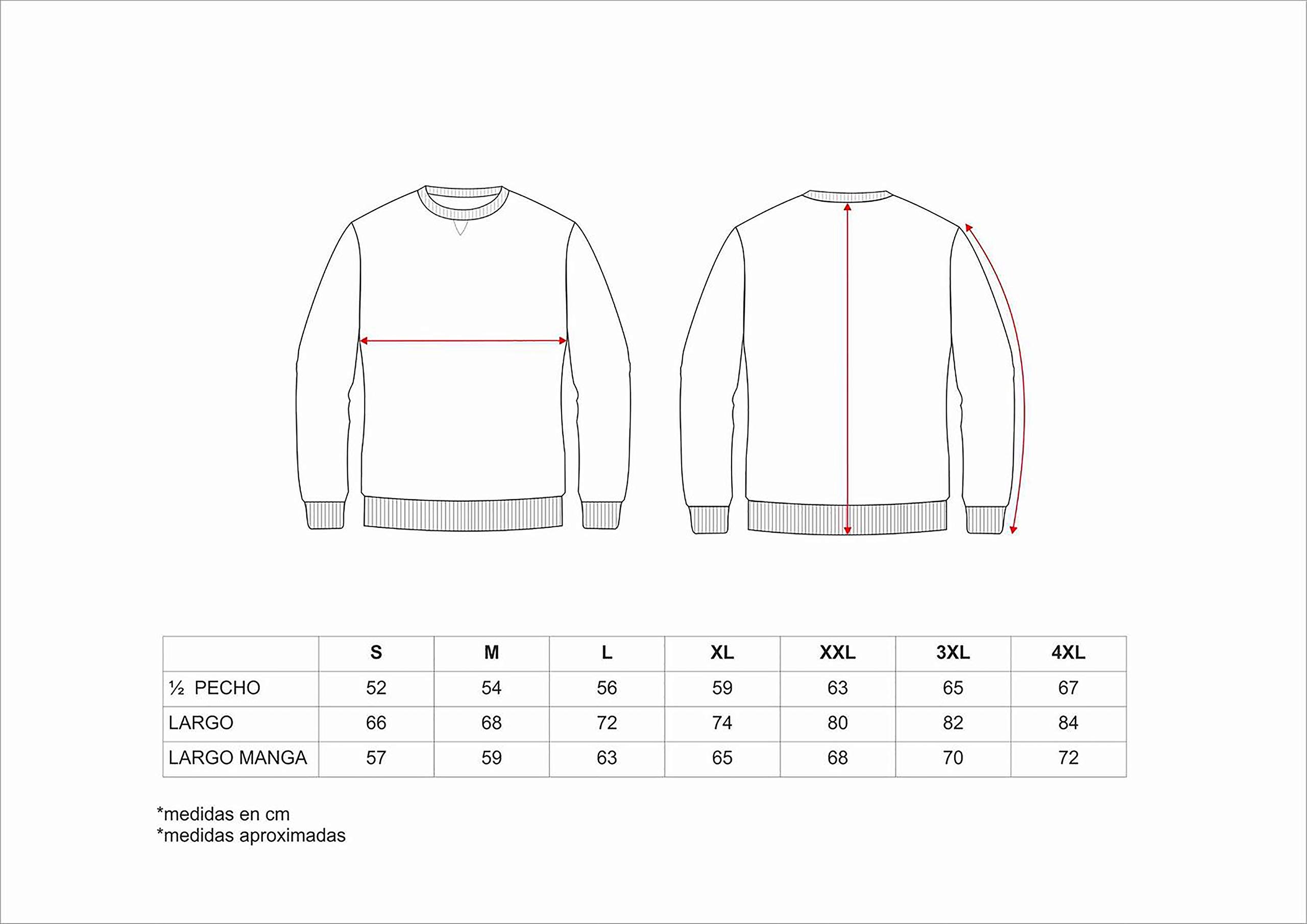 WORKTEAM Sudadera Cuello Redondo con Costura Reforzada en Cuello (280 g/m2), Puños y Cintura Elásticos, Ideal Trabajo, Tiempo Libre.. Unisex