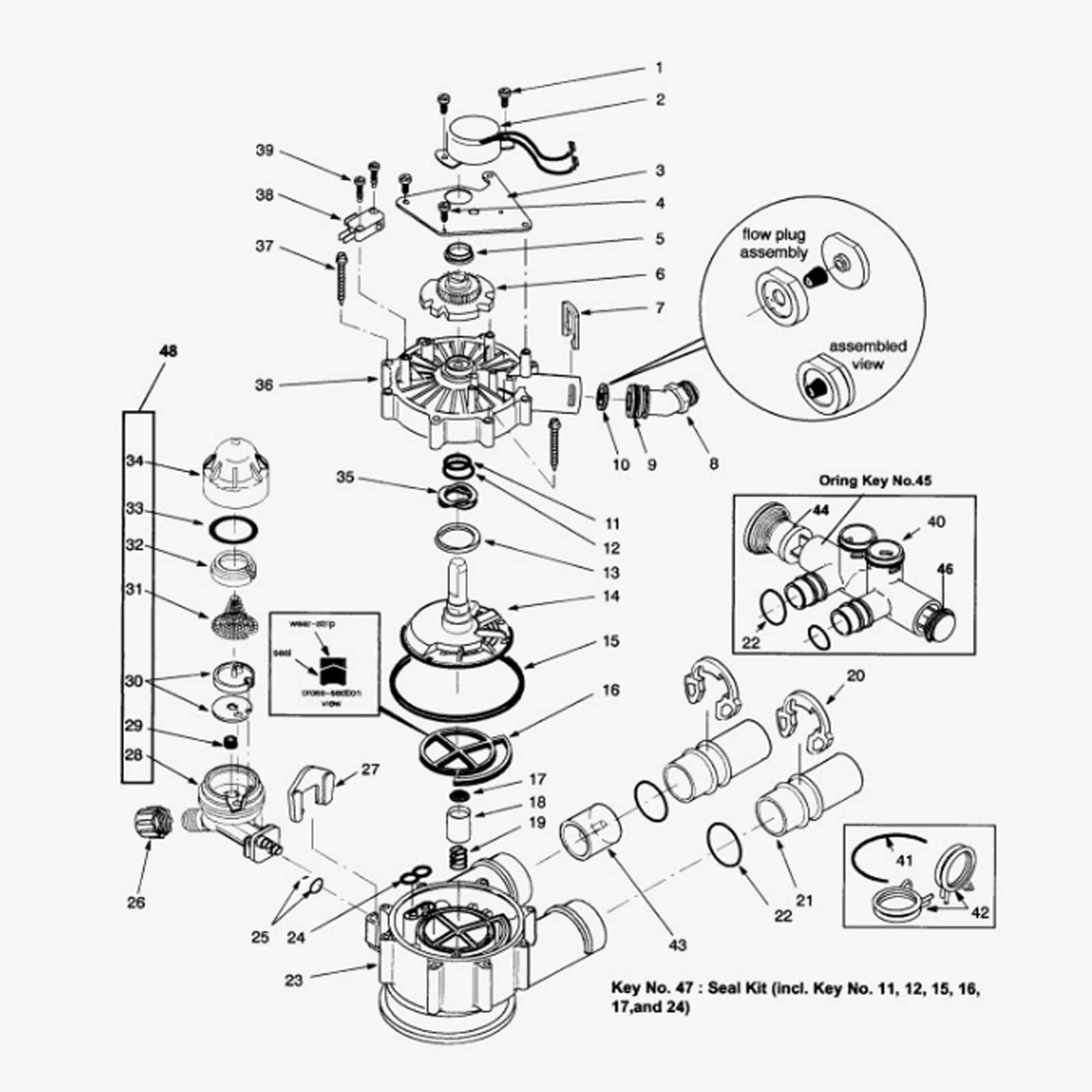 Haofy Kit de Sello de Suavizador de Agua 7129716 Kit de Sello de Reparación de Válvula de Goma para Kenmore Morton NorthStar, 6 Anillos con Lubricante