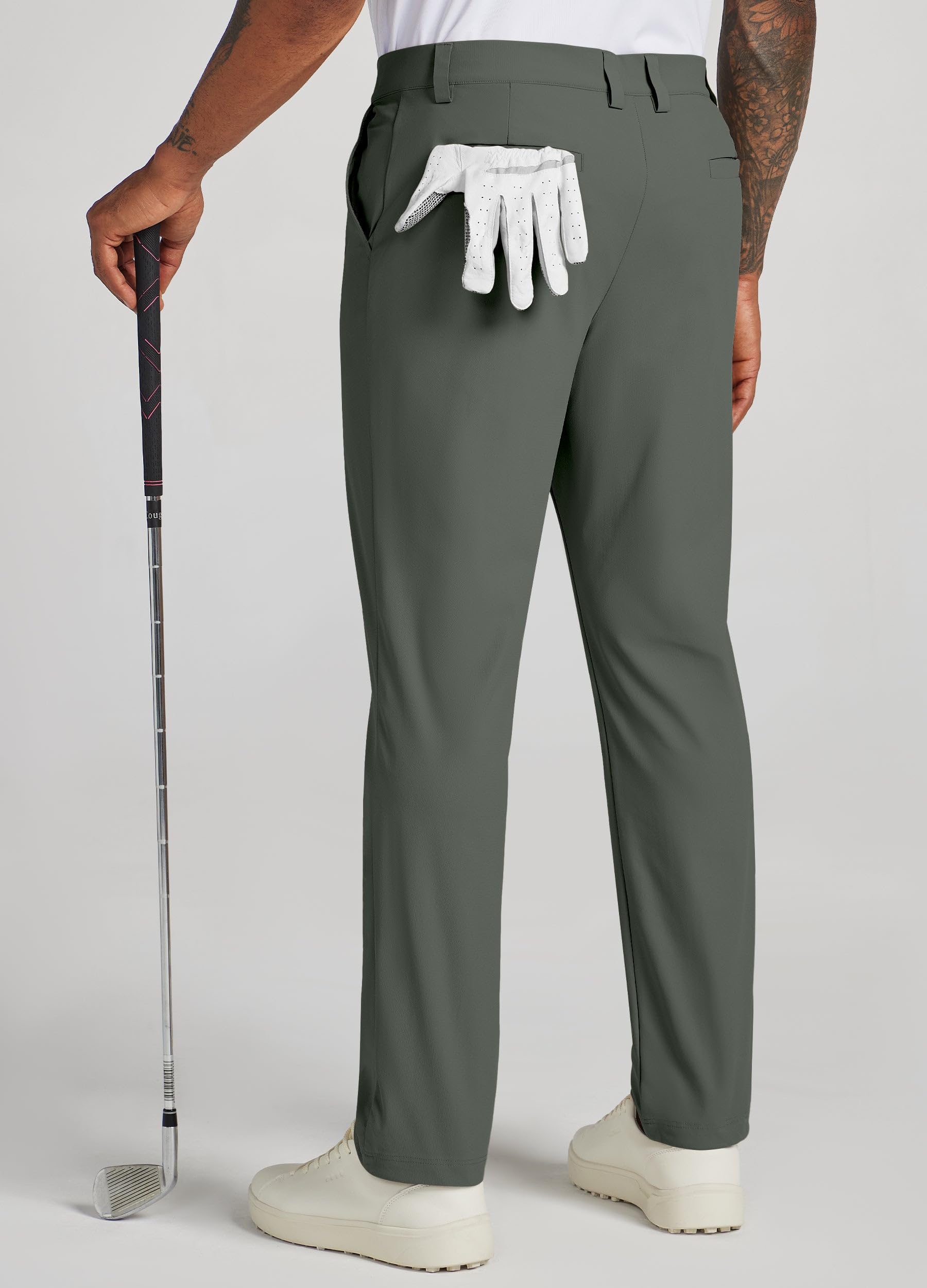 WILLIT Pantalon de golf extensible pour homme - Séchage rapide - Pantalon de travail - Pantalon de bureau décontracté avec 4 poches - 76,2 cm/81,3 cm/86,4 cm