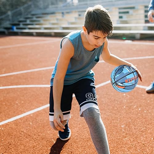 Miniatura 8 de Baloncesto para niños y jóvenes, tamaño 567 (27.528.529.5 pulgadas), baloncesto de goma o cuero compuesto de alta calidad, para interiores y