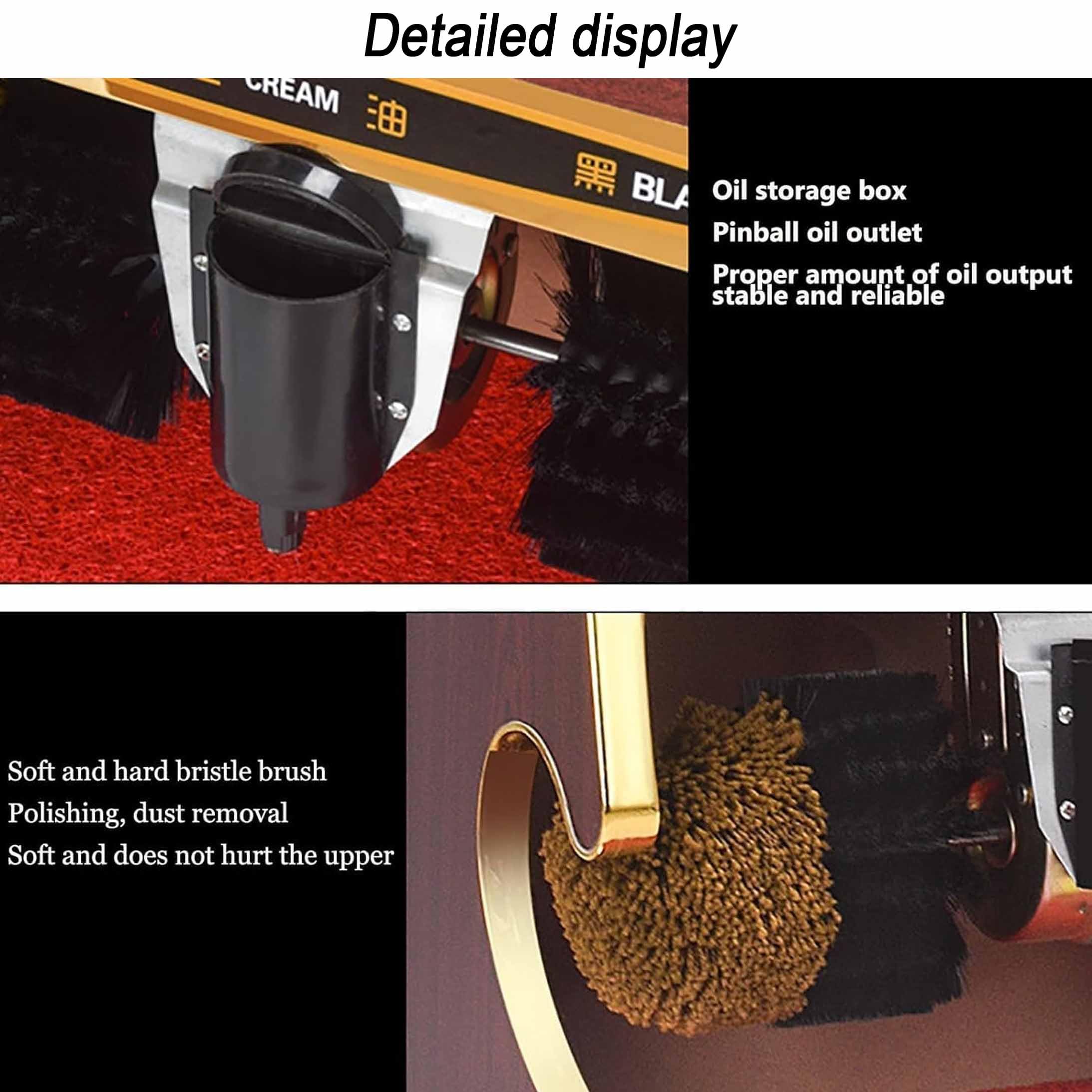Pulidora de zapatos vertical automática de inducción, cepillo combinado doble, bajo ruido, limpiador eléctrico de zapatos sin contacto, engrasado automático, ahorro de mano de obra para uso en casa y