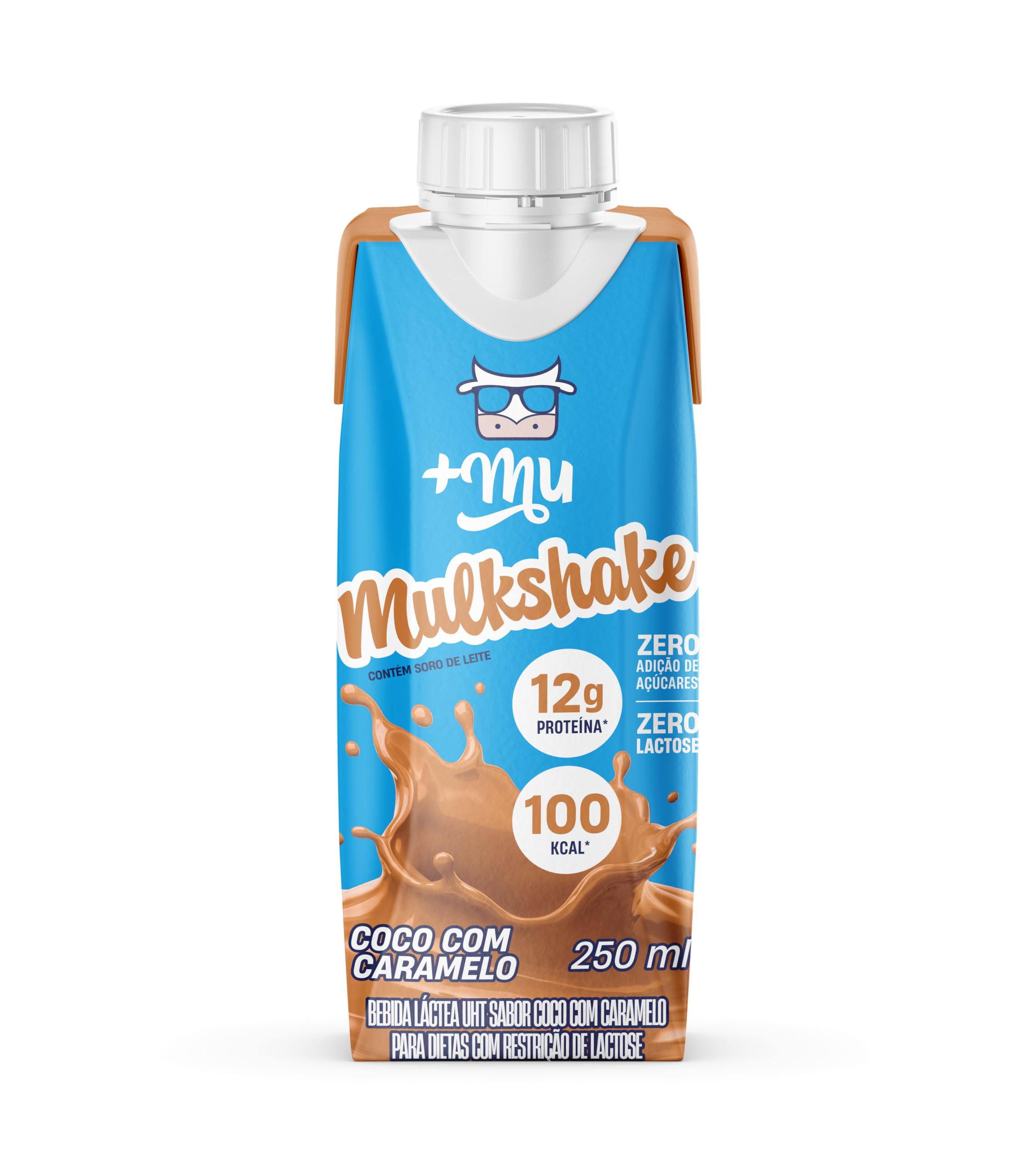 Mu Mulkshake Bebida Proteica Sabor Coco com Caramelo - Pack 12