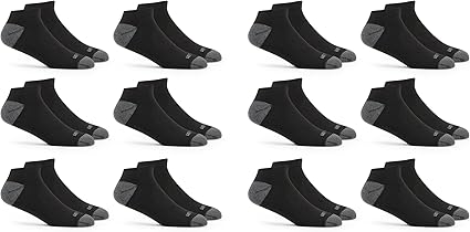Fruit of the Loom Men's Dual Defense No Show Socks (12 Pack)