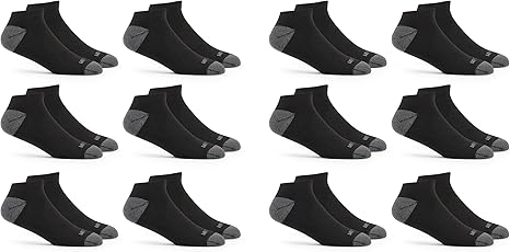 Fruit of the Loom Men's Dual Defense No Show Socks (12 Pack)
