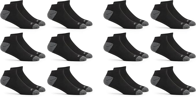 Fruit of the Loom Men's Dual Defense No Show Socks (12 Pack)