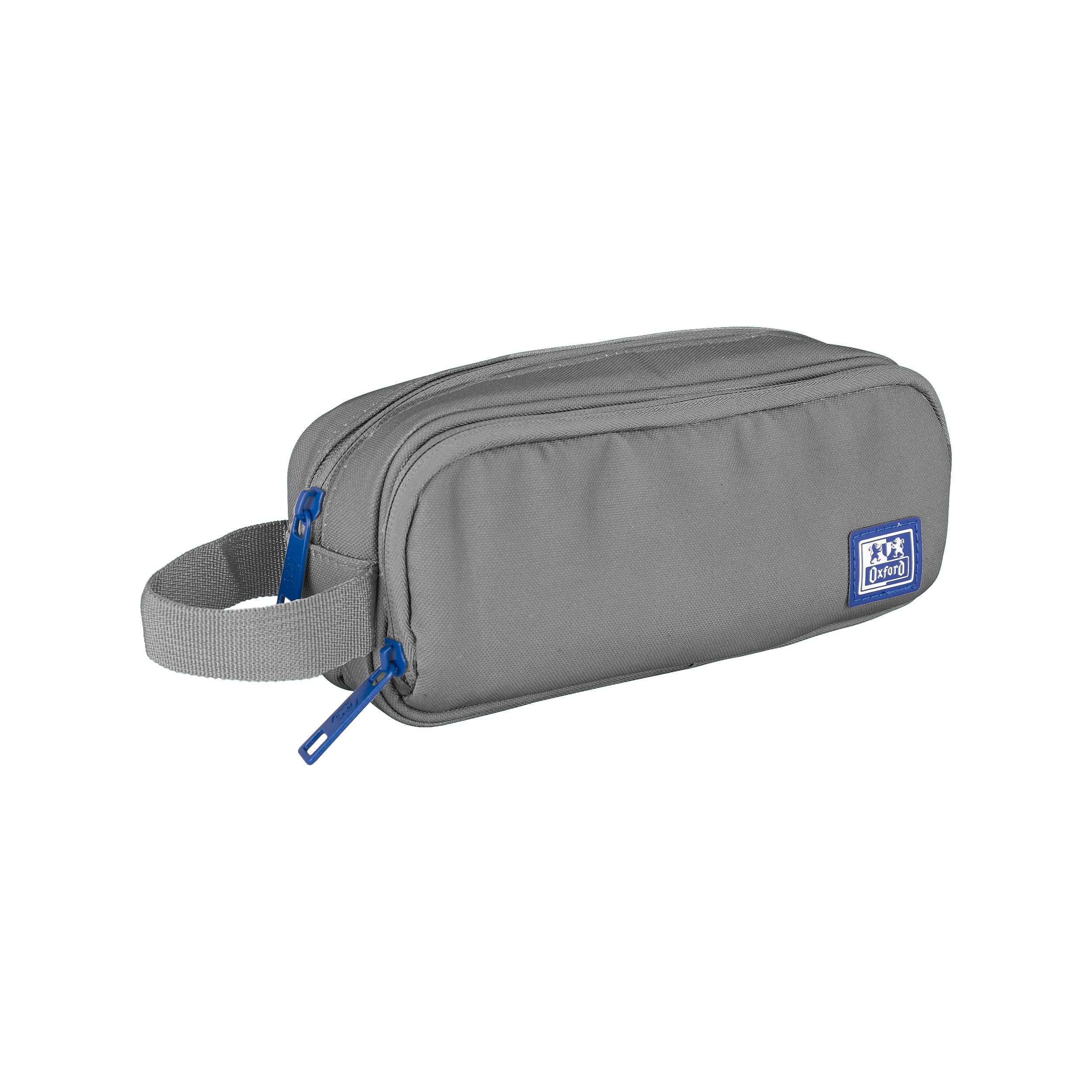 Oxford B-Smart Pencil Case 3 Compartments Elastic Rubber Recycled RPET Material Grey
