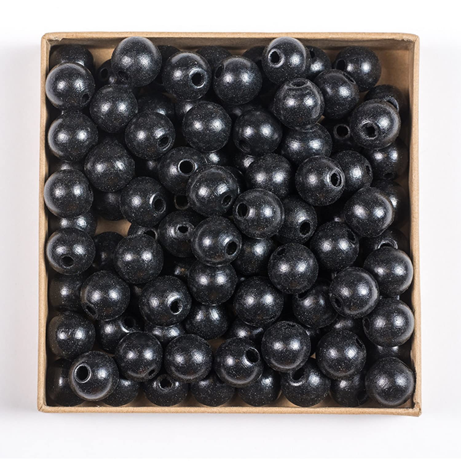Decoendiy 100-Piece Wood Beads - 16mm Colored Round Craft Beads For Jewelry & DIY, Blue