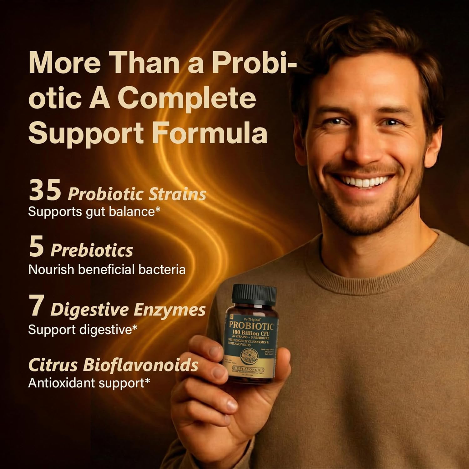Probiotics with Prebiotics for Men and Women - 35 Strains Probiotics 100 Billion CFU for Gut & Digestive Health, Vegan Acidophilus Probiotic Supplement, Non-GMO Raw Probiotic 60 Capsules - Image 6