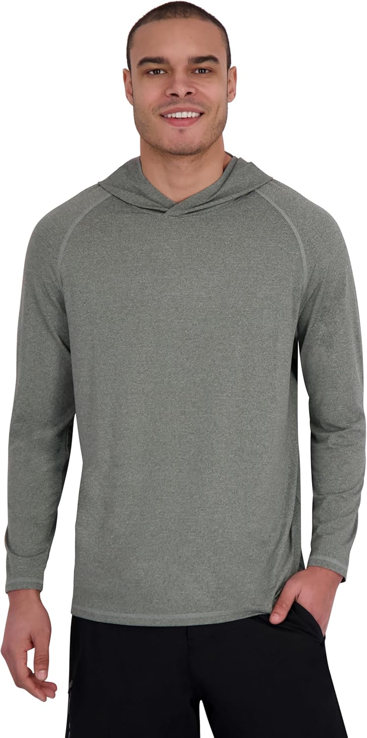 Spyder Men's Hooded Long Sleeve Rashguard – Quick-Dry Swim Shirt Sun Protection, Performance Hoodie