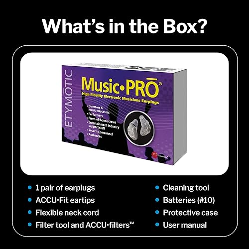 Miniatura 5 de Etymotic MusicPro - Tapones electrónicos para músicos de alta fidelidad con protección auditiva activa - Incluye múltiples orejeras para un ajuste