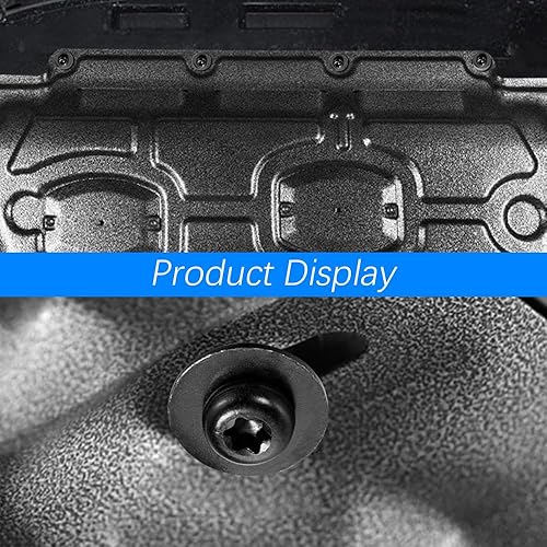 Miniatura 7 de 10 juegos de tornillos de cubierta de protección contra salpicaduras de motor, kit de clip de tuerca de perno para bandeja inferior, deflector de