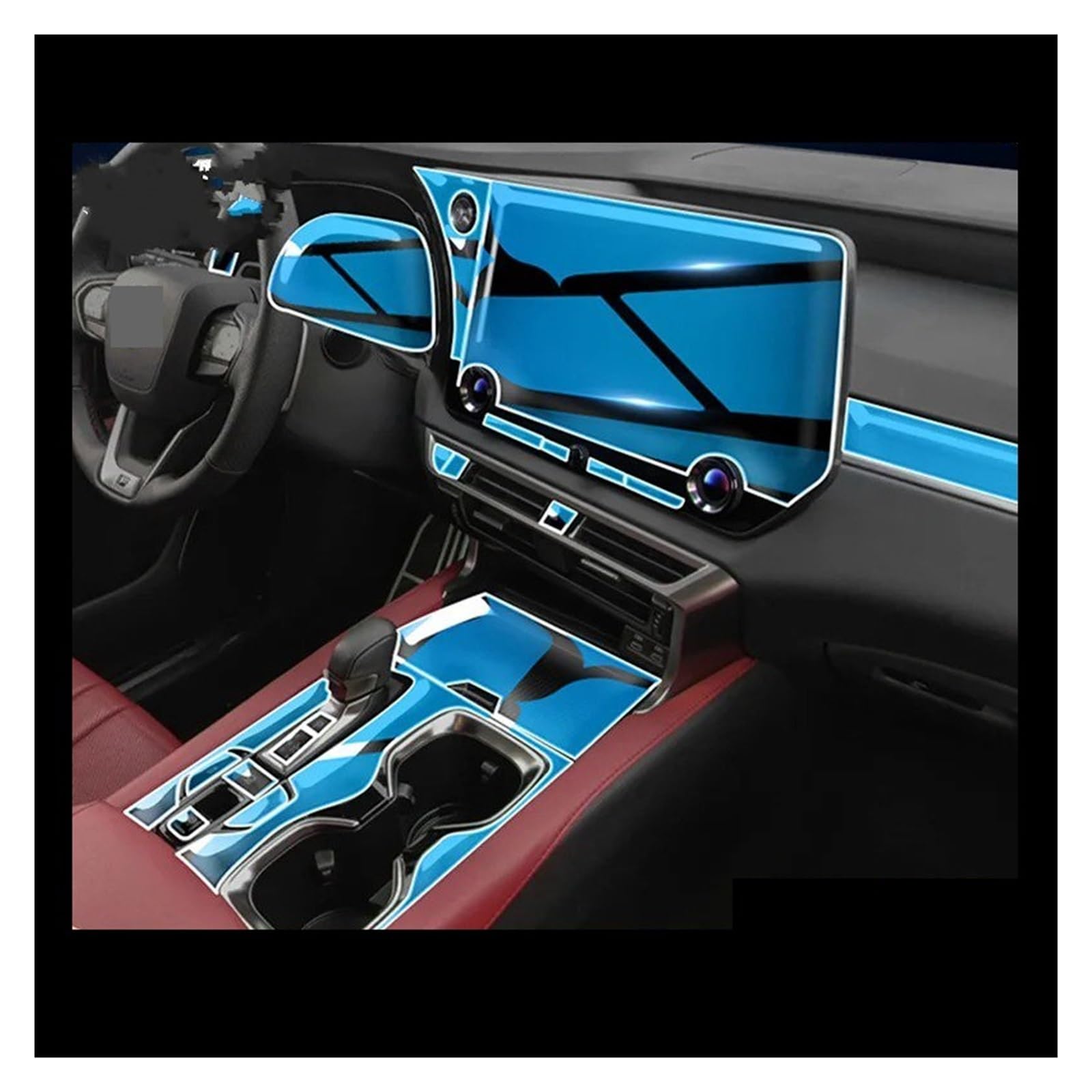Navigation Schutzfolie Für LEXUS RX 350h 500h 2023 2024 Anti-scratch Auto Interior Center Konsole Media Dashboard Navigation TPU Schutz Film Aufkleber(Left rudder driving)