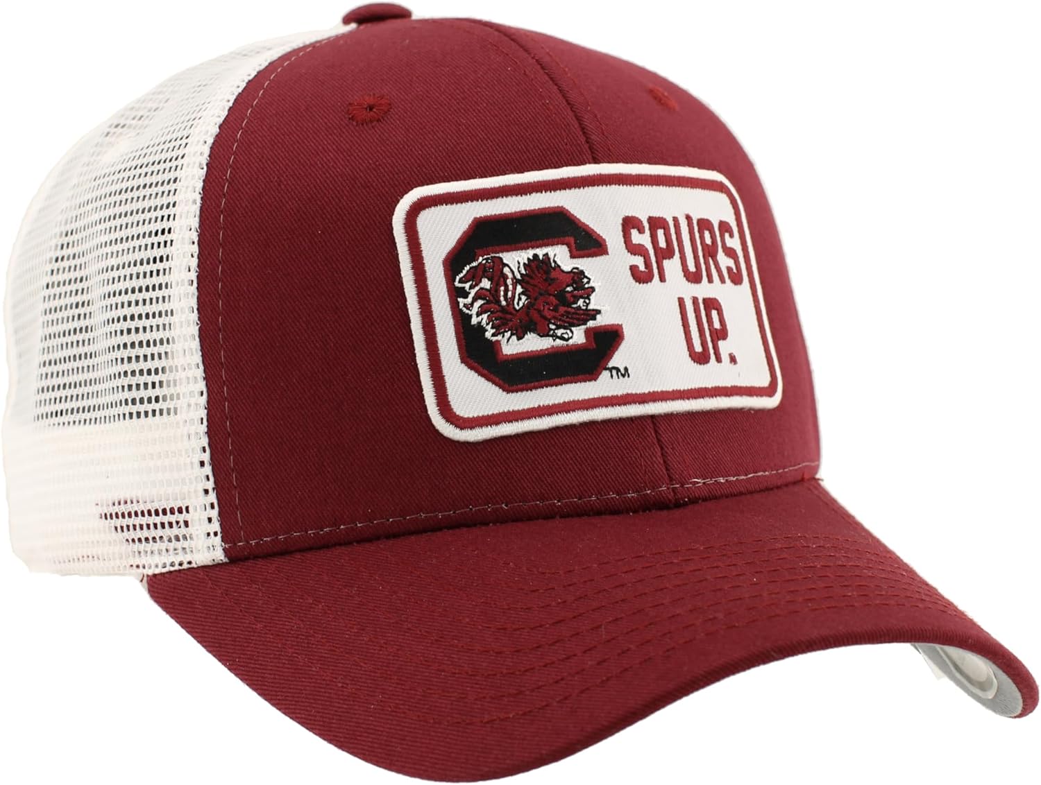 ZHATS NCAA Unisex-Adult NCAA Officially Licensed Snapback Hat Big Rig Patch White Team Color Defer