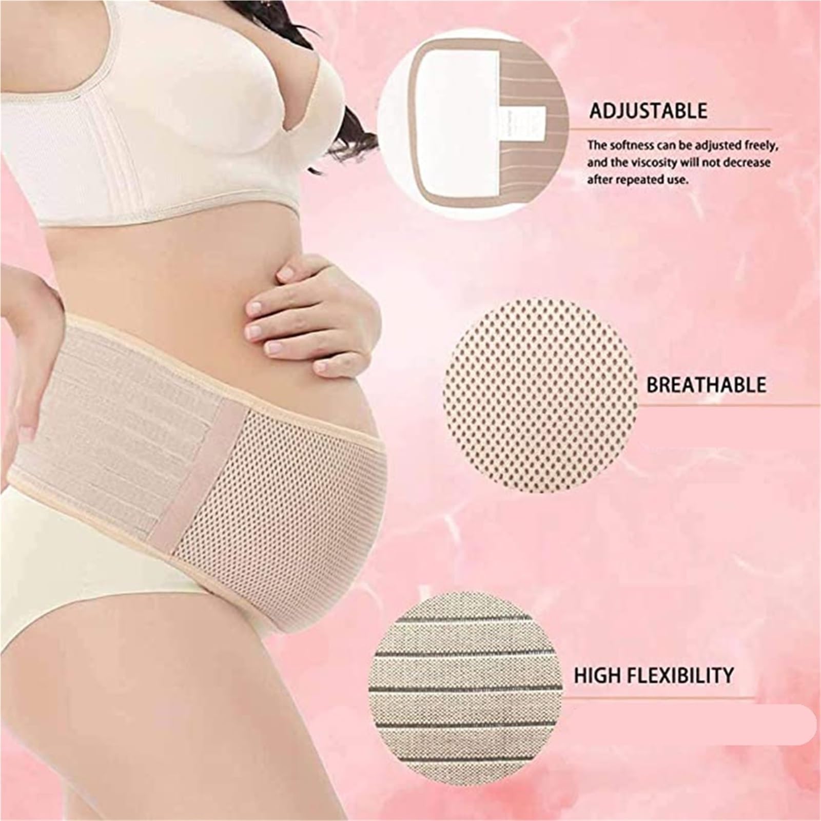 Pancera Gravidanza Protettore for tutore premaman traspirante | Supporto for l'addome, vestiti for la cura della pancia delle donne incinte(Beige,XL)