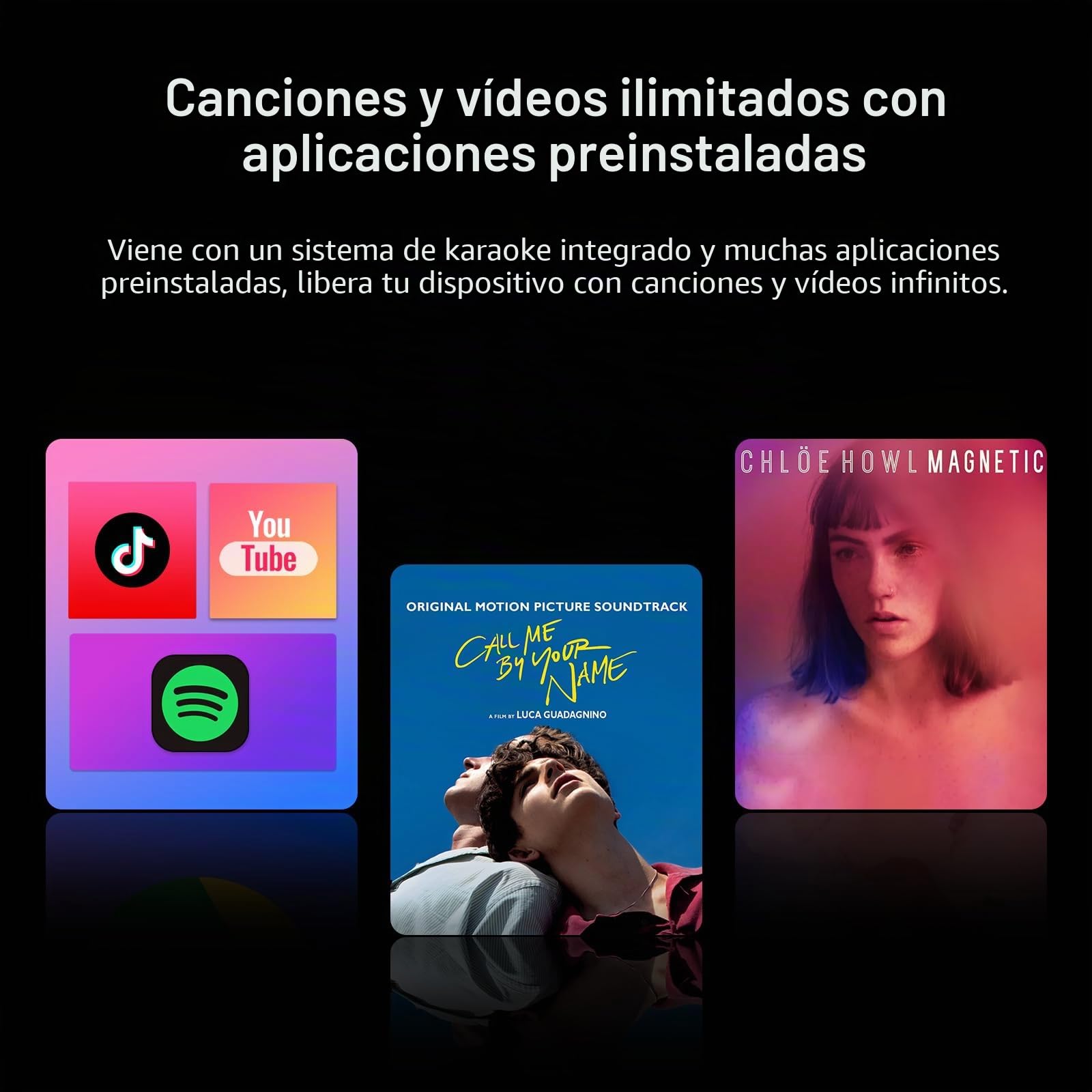 Máquina de Karaoke Inteligente con Tableta de 14 Pulgadas, Pantalla y visualización de Letras, Altavoz Profesional para Karaoke, 2 micrófonos inalámbricos, Altavoz Bluetooth, WiFi/HDMI/Luces LED