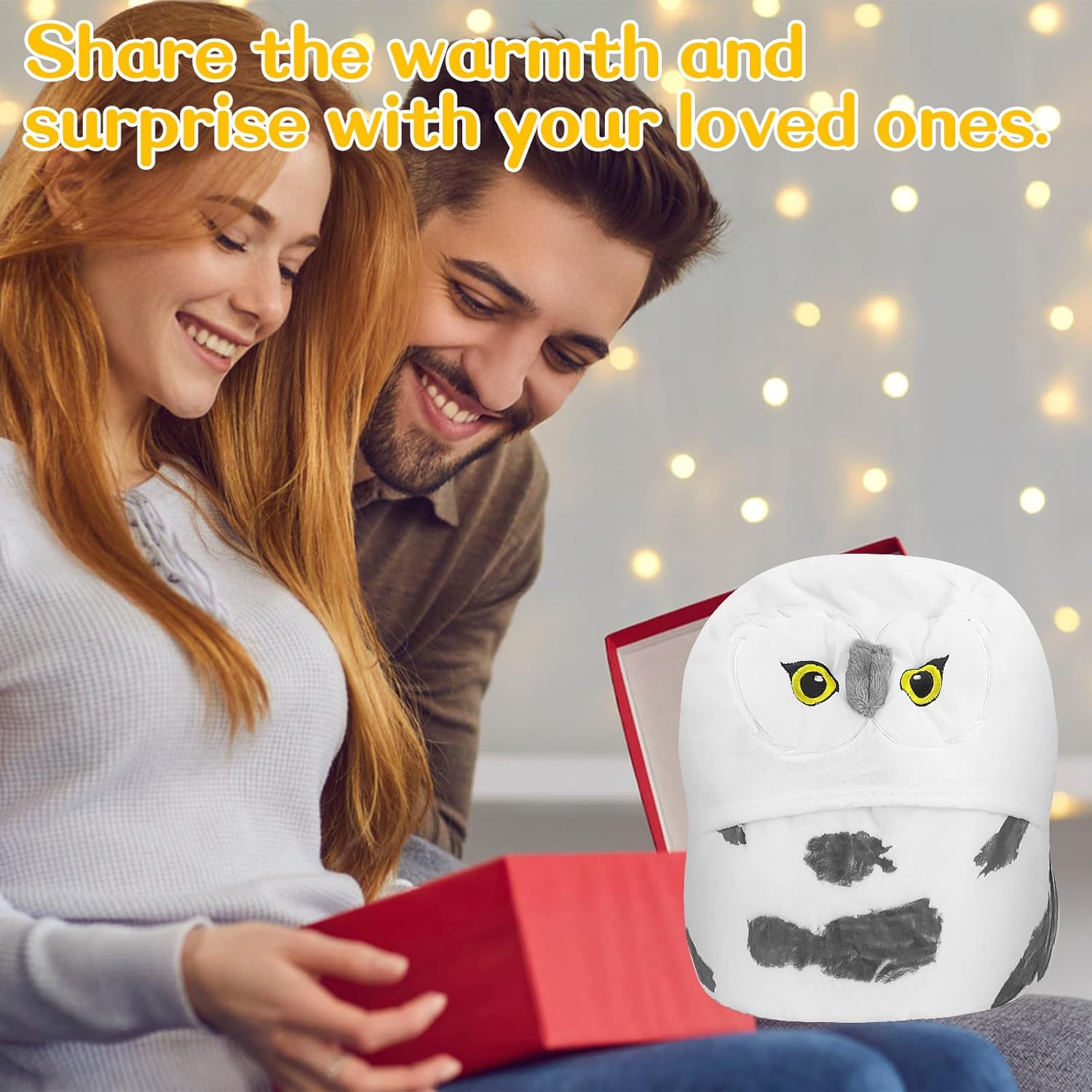 Oversized Blanket Hoodie for Women, Snowy Owl Wearable Blanket Owl Gifts for Birthday - Image 3