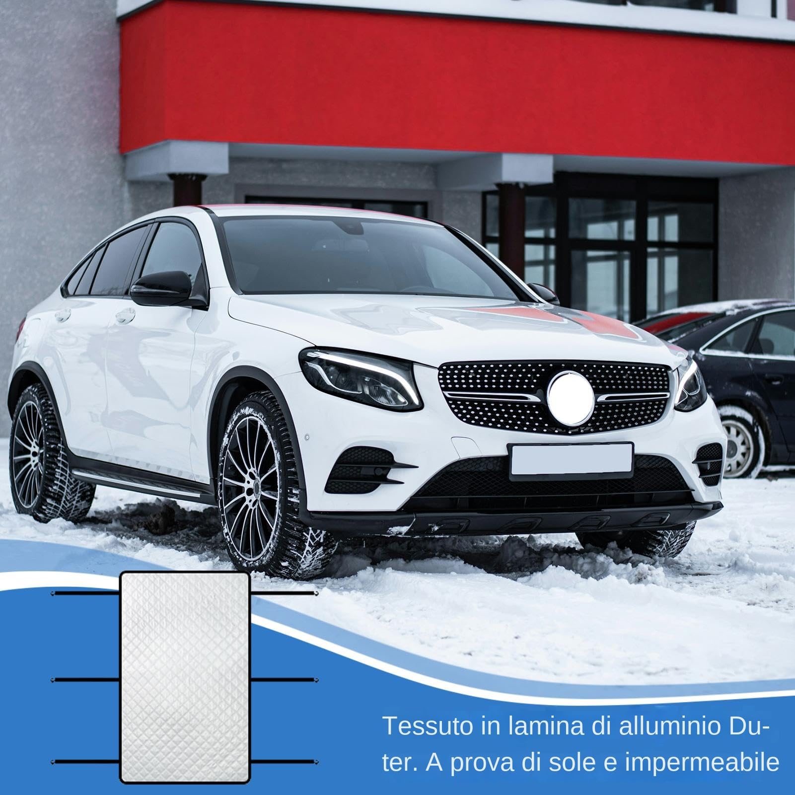 Copertura Per Tetto Apribile - Misura Universale 100x65 Cm, Scudo Termico Per Veicoli, Paralume Per Finestrino Automobilistico | Tettoia Portatile Resistente Ai Raggi UV Con Attacco Elastico Pr