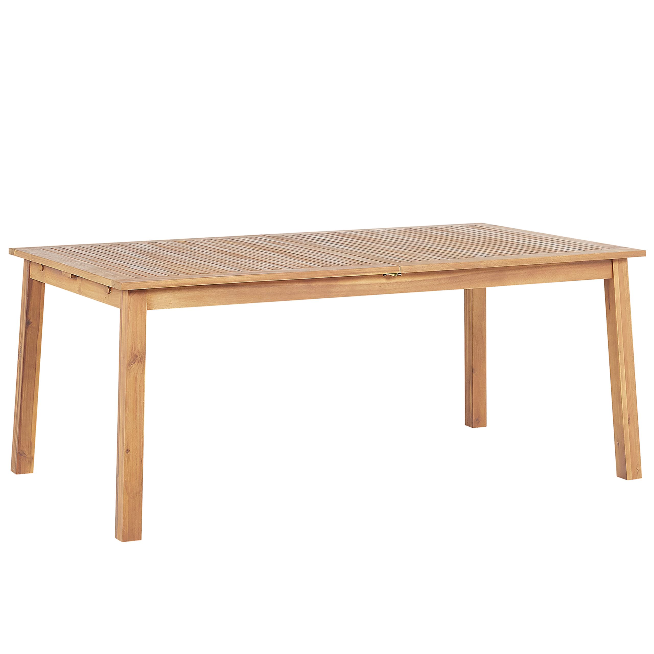 Klasyczny stół ogrodowy rozkładany 180/240 x 100 cm 8-osobowy akacjowy jasnobrązowy Cesana