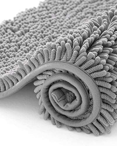 DEXI Alfombras de baño, tapetes de baño de felpilla para suelo de baño, antideslizantes, absorbentes, lavables, alfombras de ducha de felpa para