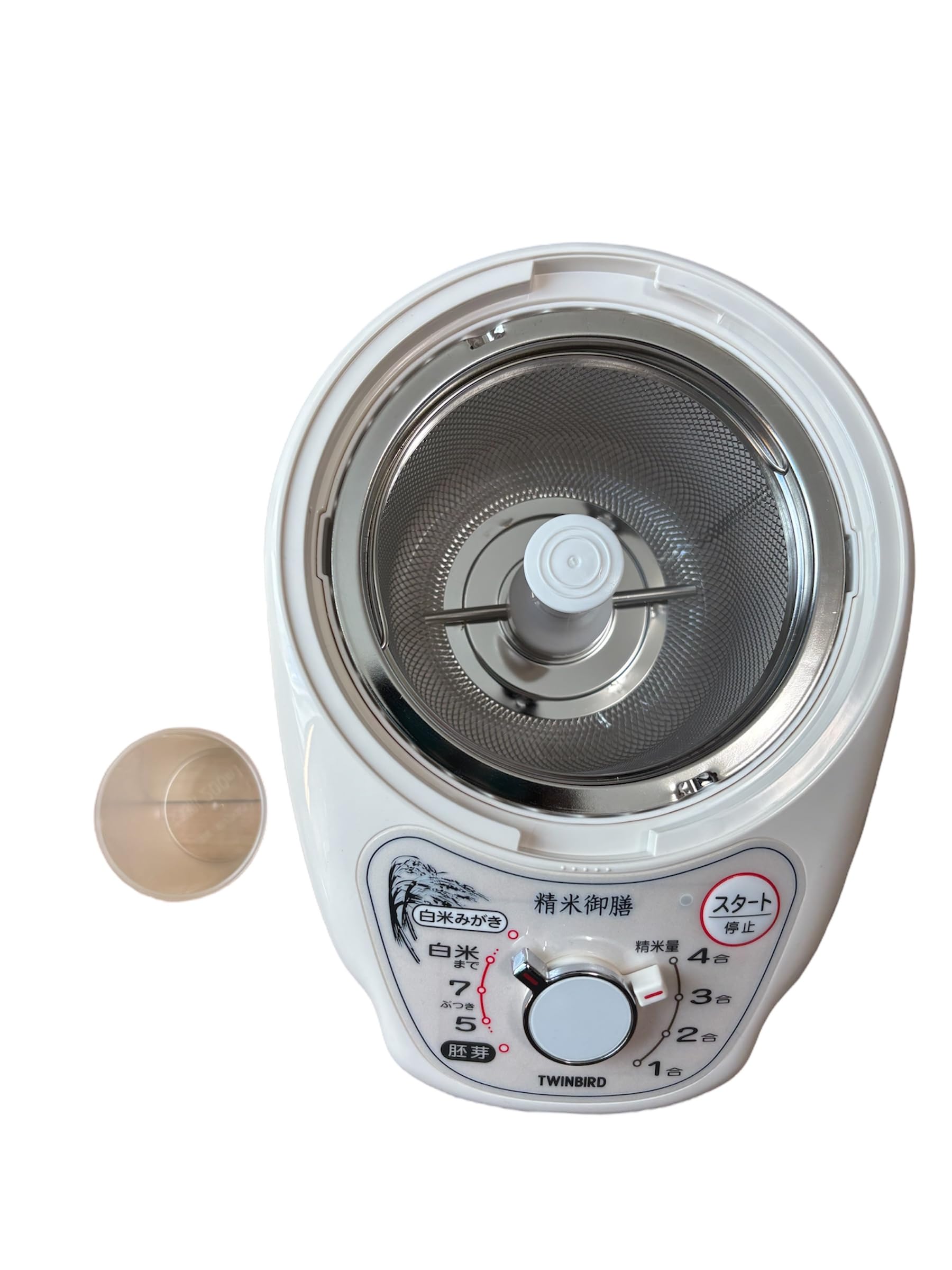 Amazon | TWINBIRD 家庭用コンパクト精米器精米御膳 ホワイト MR-D570W  