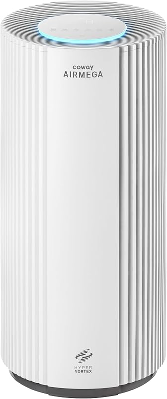 COWAY Air Purifier for Large Room Whole Home Up to 3,285 ft², HEPA Filter for Smoke, Allergen, Pet Dander, Odor, PM(1, 2.5, 10), AQI, Turbo Eco Mode, Energy Star, 3yr Warranty, Airmega 450 White