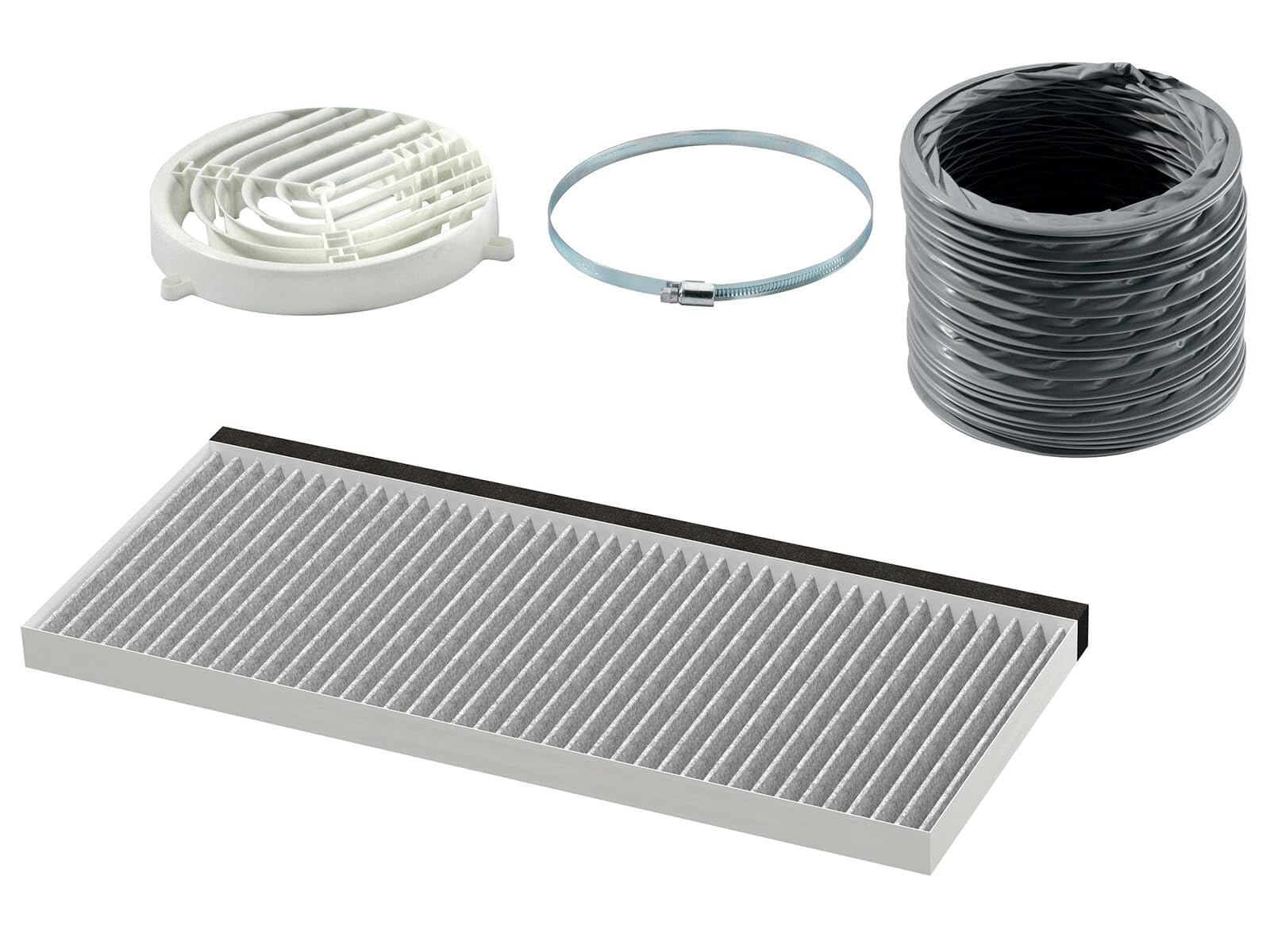 Bosch DWZ1IT1I4 akcesoria do wyciągów okapowych, Clean Air Standard zestaw do obiegu powietrza (4-częściowy), Made in Germany