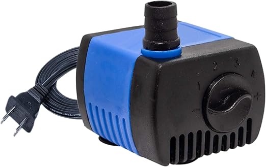 90 GPH Submersible Pump(300/H,2.5W) Ultra Quiet Adjustable Water Pump for Pond,Aquarium,Fish Tank,Fountain,Hydroponics,Statuary - 1 Pc