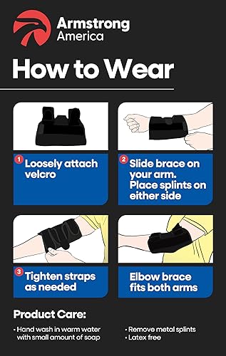 Miniatura 9 de Codera para tendinitis de codo Soporte de túnel cubital para dormir Soporte de brazo y manga de compresión inmovilizadora para alivio del dolor