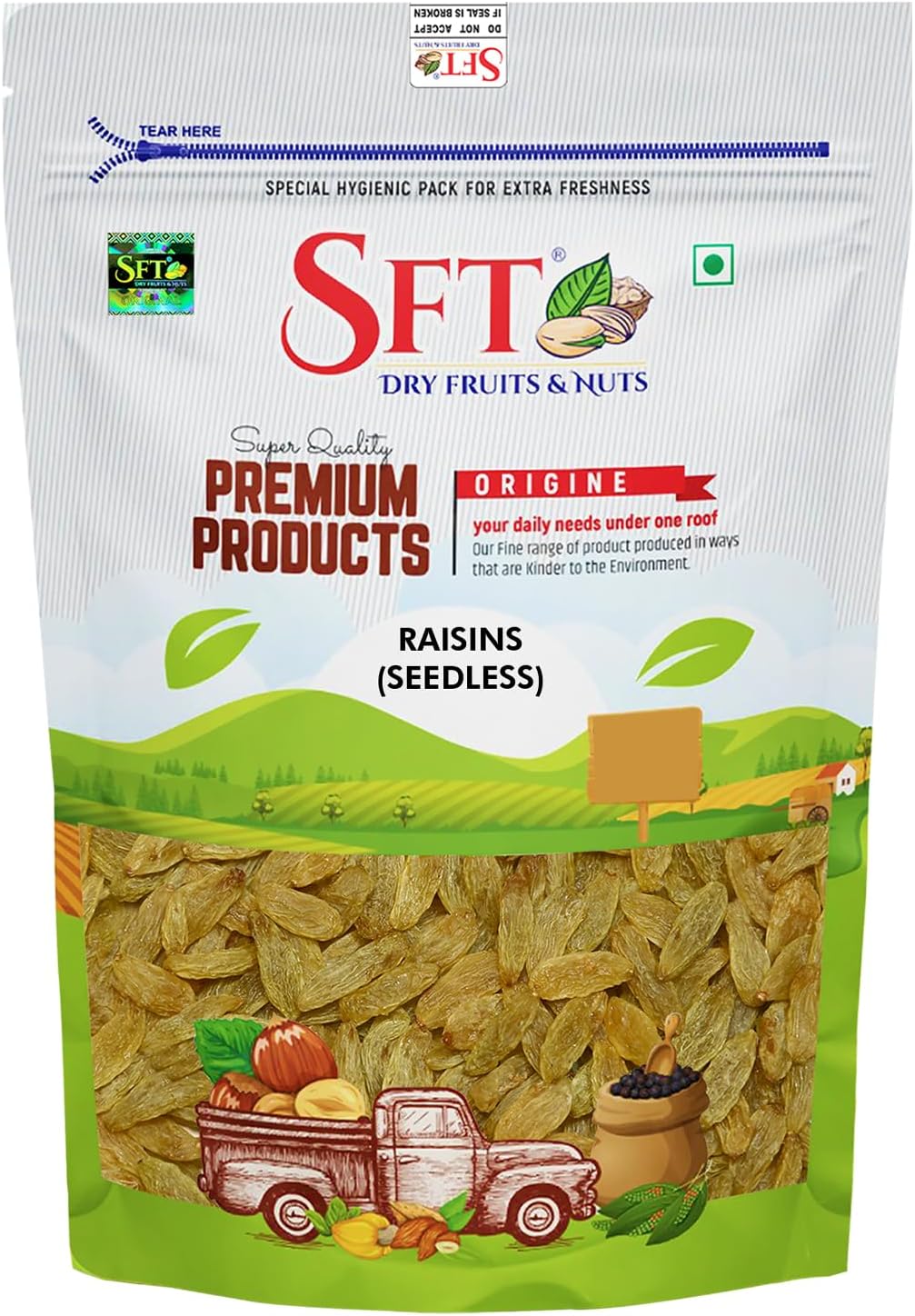 Raisins | 1 Kg | Kismish | Premium Dried Grapes | Sweet Fruity Taste and Soft Chewy Texture | Natural Source of Antioxidants, Potassium & Fiber | Healthy Snack