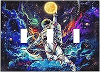 Vista 19 de Placa de pared de tortugas marinas, hierba oceánica, medusas, peces y algas marinas, placa de pared de doble palanca, cubierta de interruptor de luz