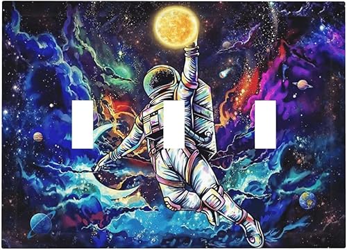 Miniatura 19 de Placa de pared de tortugas marinas, hierba oceánica, medusas, peces y algas marinas, placa de pared de doble palanca, cubierta de interruptor de luz